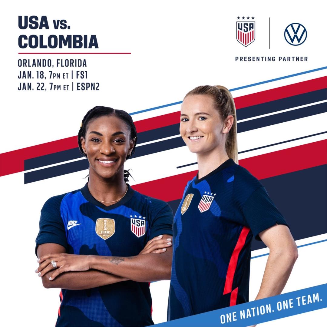 U.S. Women's National Team Will Hold January Training Camp and Host Two Matches Against Colombia in Orlando, Fla. to Kick Off 2021
