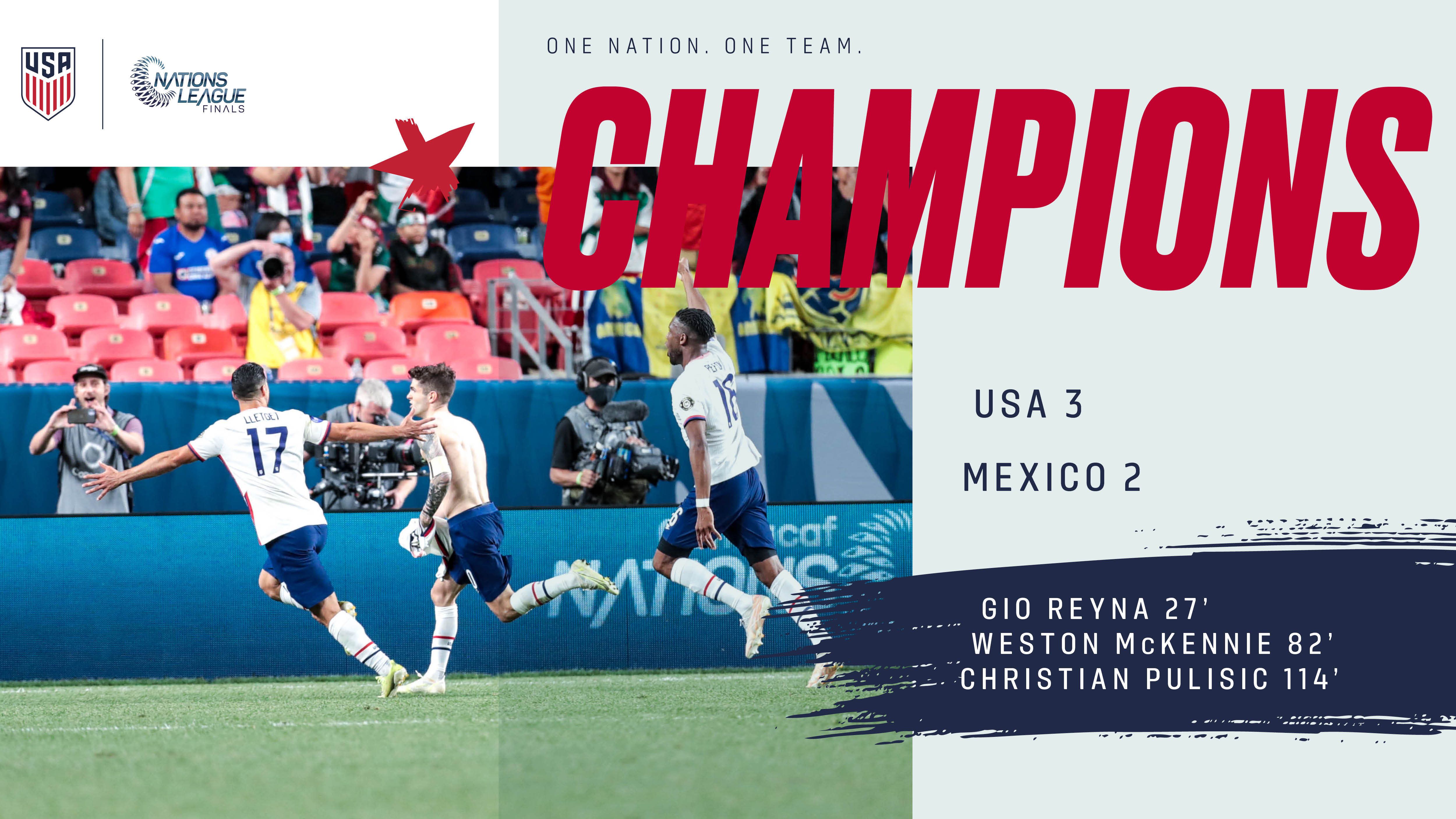 Concacaf Nations League Final: USA 3 - Mexico 2 | Match Report, Stats ...