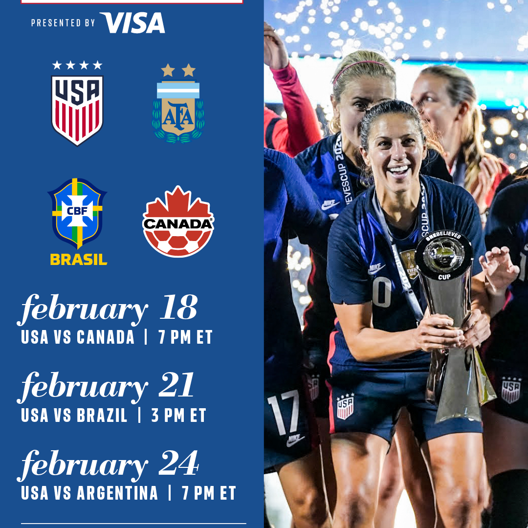 Argentina Replaces Japan at 2021 SheBelieves Cup Presented by Visa