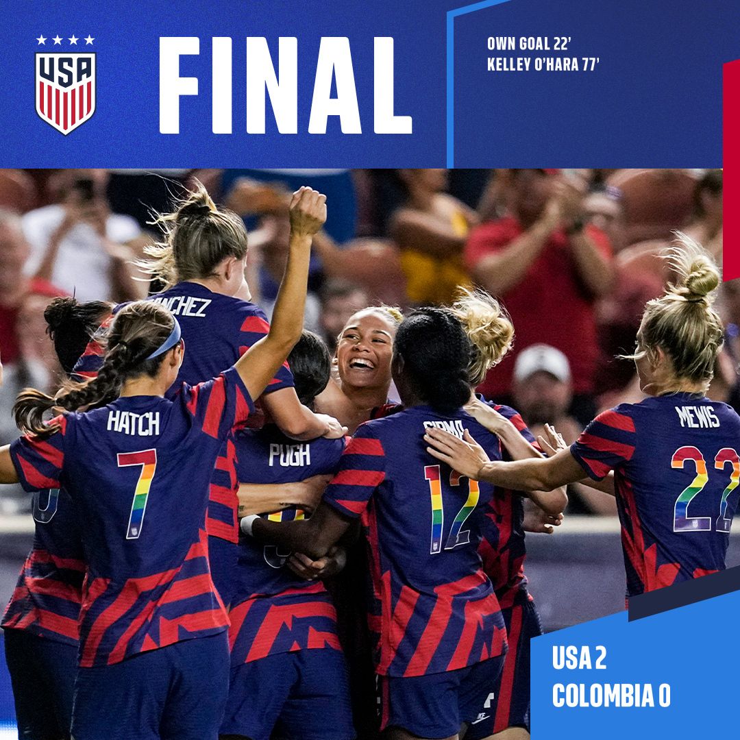 International Friendly USWNT 2 Colombia 0 Match Report Stats Standings