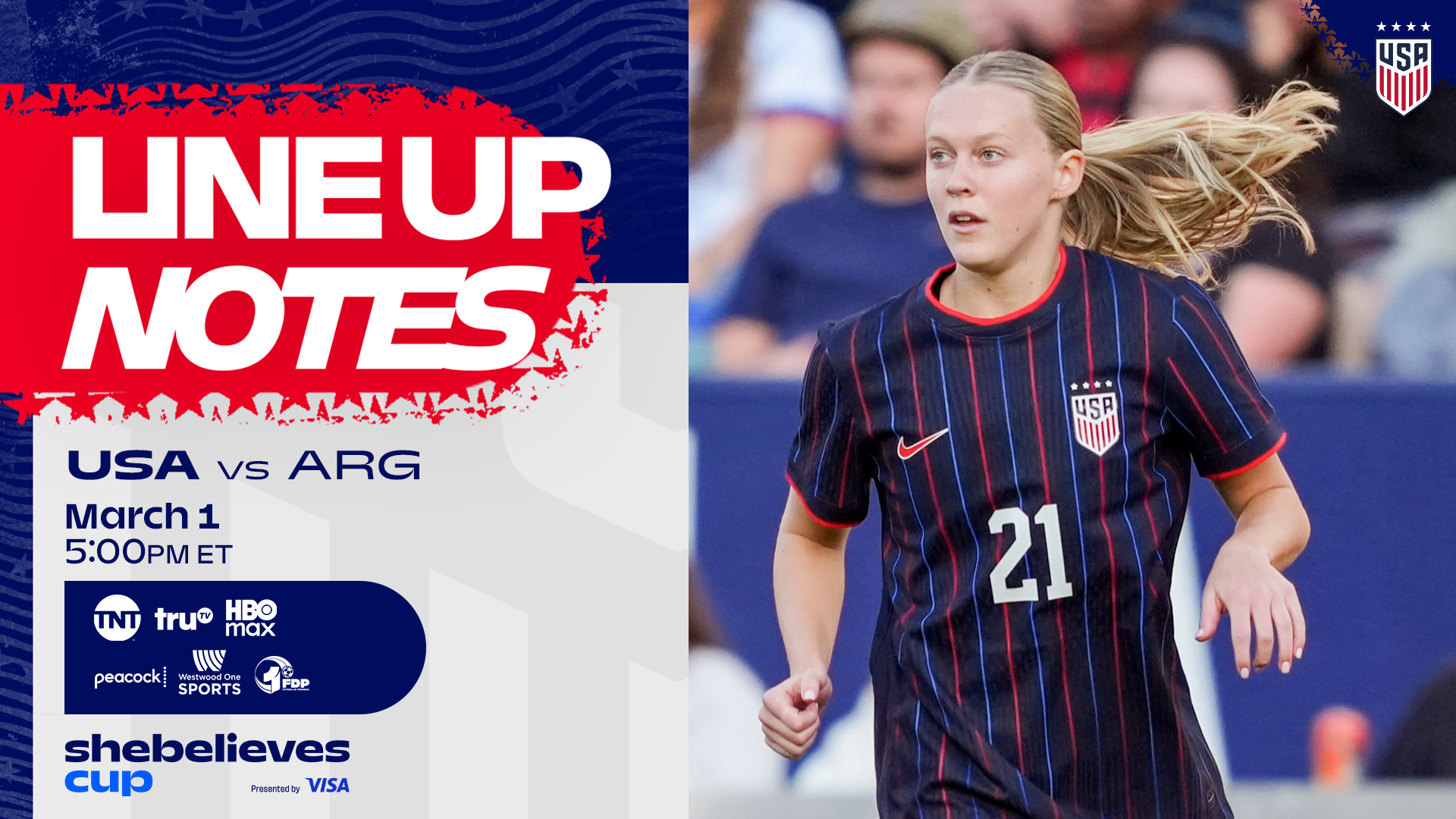 USWNT vs. Argentina: Starting XI & Lineup Notes on Sunday, March 1 in Nashville, Tennessee