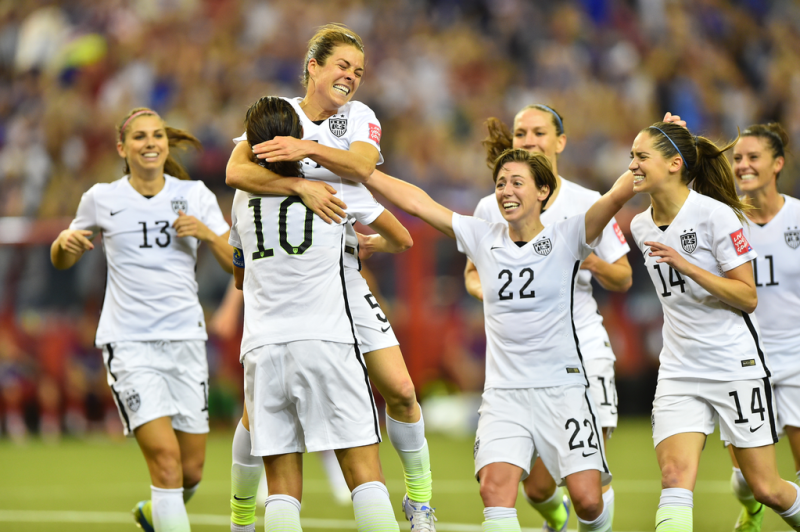 Alex Morgan, Carli Lloyd, Kelly O'Hara, Meghan Klingenberg, Lauren Holiday, Morgan Brian, Ali Krieger