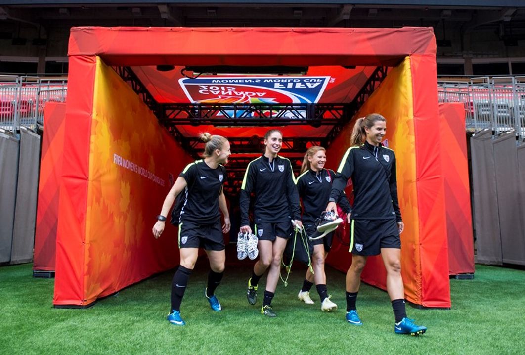 WNT Players leaving tunnel, Vancouver