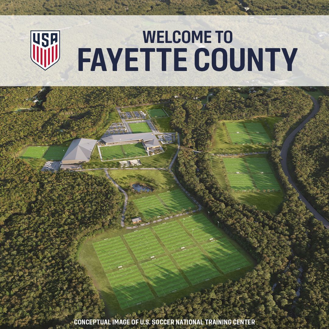 US Soccer Selects Site in Fayette County Georgia for Future Home of National Training Center