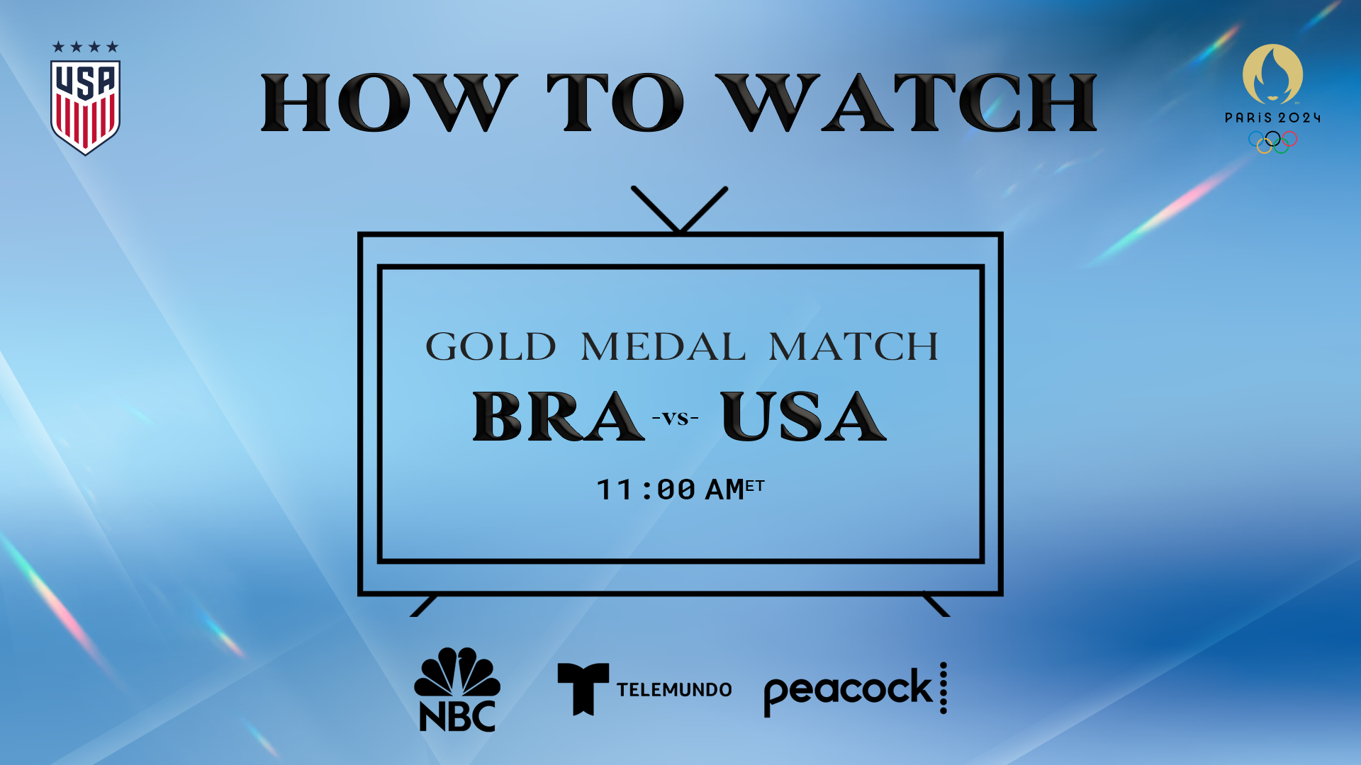 USA vs Brazil: How to watch and stream the USWNT gold medal game, TV channels and start time | Paris 2024 Olympics