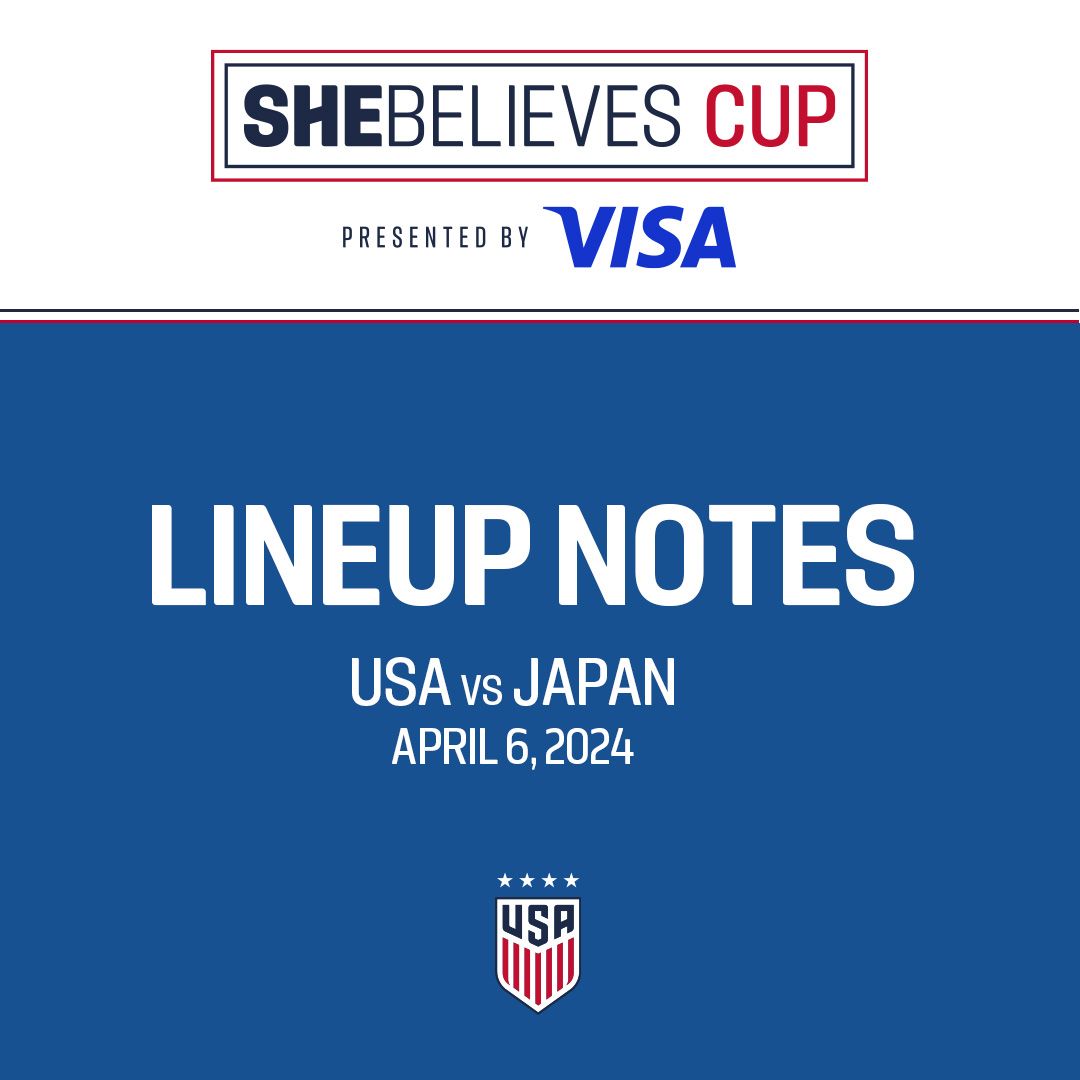 2024 shebelieves cup semifinal uswnt vs japan usa lineup today starting 11