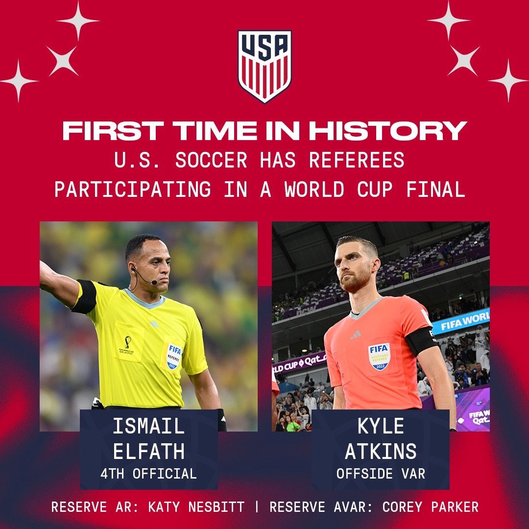Two US Soccer Referees Selected To Officiate 2022 World Cup Final