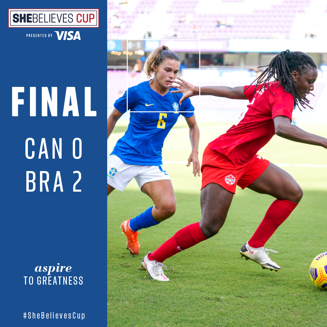 Debinha and Julia Score First half Goals as Brazil Defeats Canada 2 0 to Finish 2021 Shebelieves Cup