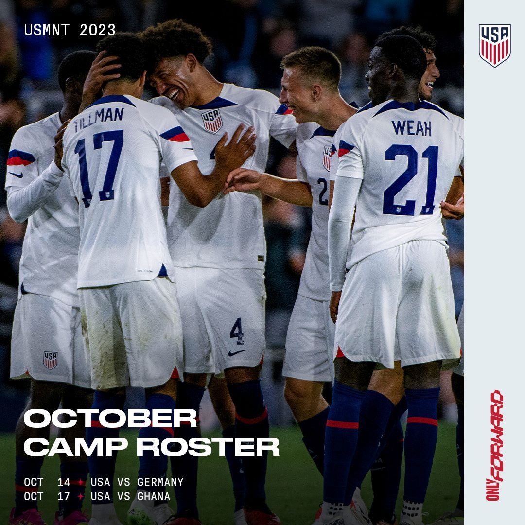 Berhalter Selects 23 Player USMNT Training Camp Roster Ahead of October Matches Germany and Ghana