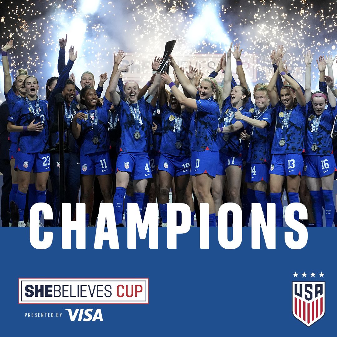 USA Beats Brazil 2-1 To Win 2023 SheBelieves Cup Presented By Visa