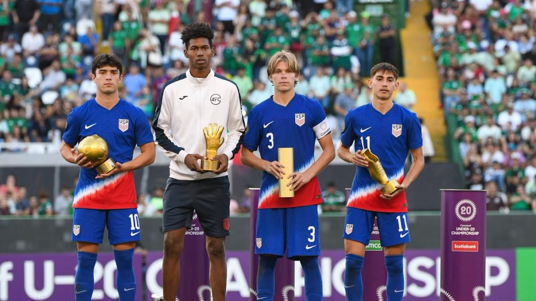 Niko Tsakiris, Nolan Norris and David Vazquez hold their Golden Ball, Fair Play Award and Golden Boot on the podium​​​​‌﻿‍﻿​‍​‍‌‍﻿﻿‌﻿​‍‌‍‍‌‌‍‌﻿‌‍‍‌‌‍﻿‍​‍​‍​﻿‍‍​‍​‍‌﻿​﻿‌‍​‌‌‍﻿‍‌‍‍‌‌﻿‌​‌﻿‍‌​‍﻿‍‌‍‍‌‌‍﻿﻿​‍​‍​‍﻿​​‍​‍‌‍‍​‌﻿​‍‌‍‌‌‌‍‌‍​‍​‍​﻿‍‍​‍​‍‌‍‍​‌﻿‌​‌﻿‌​‌﻿​​‌﻿​﻿​﻿‍‍​‍﻿﻿​‍﻿﻿‌﻿‌‌‌﻿​﻿‌﻿​﻿‌‍‌‍​‍﻿‍‌﻿​﻿‌‍​‌‌‍﻿‍‌‍‍‌‌﻿‌​‌﻿‍‌​‍﻿‍‌﻿​﻿‌﻿‌​‌﻿‌‌‌‍‌​‌‍‍‌‌‍﻿﻿​‍﻿﻿‌‍‍‌‌‍﻿‍‌﻿‌​‌‍‌‌‌‍﻿‍‌﻿‌​​‍﻿﻿‌‍‌‌‌‍‌​‌‍‍‌‌﻿‌​​‍﻿﻿‌‍﻿‌‌‍﻿﻿‌‍‌​‌‍‌‌​﻿﻿‌‌﻿​​‌﻿​‍‌‍‌‌‌﻿​﻿‌‍‌‌‌‍﻿‍‌﻿‌​‌‍​‌‌﻿‌​‌‍‍‌‌‍﻿﻿‌‍﻿‍​﻿‍﻿‌‍‍‌‌‍‌​​﻿﻿‌​﻿‍​‌‍‌​​﻿‍​​﻿​﻿‌‍​‌​﻿‌​​﻿​‍​﻿‌​​‍﻿‌​﻿​﻿​﻿‌﻿‌‍‌‍​﻿​‍​‍﻿‌​﻿‌​​﻿‍‌​﻿‍‌​﻿‌﻿​‍﻿‌​﻿‍‌‌‍​‍‌‍‌‍​﻿​‍​‍﻿‌‌‍‌‍​﻿‍‌​﻿​‌‌‍​‍​﻿​‍​﻿​﻿​﻿‌‍​﻿​‍‌‍​‍​﻿‍‌‌‍​‌​﻿‍‌​﻿‍﻿‌﻿‌​‌﻿‍‌‌﻿​​‌‍‌‌​﻿﻿‌‌﻿​﻿‌﻿‌​‌‍﻿﻿‌﻿​‍‌﻿‍‌​﻿‍﻿‌﻿​​‌‍​‌‌﻿‌​‌‍‍​​﻿﻿‌‌‍​﻿‌‍﻿﻿‌‍﻿‍‌﻿‌​‌‍‌‌‌‍﻿‍‌﻿‌​​‍‌‌​﻿‌‌‌​​‍‌‌﻿﻿‌‍‍﻿‌‍‌‌‌﻿‍‌​‍‌‌​﻿​﻿‌​‌​​‍‌‌​﻿​﻿‌​‌​​‍‌‌​﻿​‍​﻿​‍‌‍​﻿​﻿​​‌‍‌​​﻿​﻿​﻿‍‌‌‍‌‍‌‍​﻿‌‍‌‍‌‍​﻿​﻿​‌​﻿‌‍‌‍‌​​‍‌‌​﻿​‍​﻿​‍​‍‌‌​﻿‌‌‌​‌​​‍﻿‍‌‍‍‌‌‍﻿‌‌‍​‌‌‍‌﻿‌‍‌‌‌​‌​‌‍‌‌‌﻿​﻿‌‍‍﻿‌﻿‌​‌‍﻿﻿‌﻿​​​‍﻿‍‌‍​‌‌‍﻿​‌﻿‌​​﻿﻿﻿‌‍​‍‌‍​‌‌﻿​﻿‌‍‌‌‌‌‌‌‌﻿​‍‌‍﻿​​﻿﻿‌‌‍‍​‌﻿‌​‌﻿‌​‌﻿​​‌﻿​﻿​‍‌‌​﻿​﻿‌​​‌​‍‌‌​﻿​‍‌​‌‍​‍‌‌​﻿​‍‌​‌‍‌﻿‌‌‌﻿​﻿‌﻿​﻿‌‍‌‍​‍﻿‍‌﻿​﻿‌‍​‌‌‍﻿‍‌‍‍‌‌﻿‌​‌﻿‍‌​‍﻿‍‌﻿​﻿‌﻿‌​‌﻿‌‌‌‍‌​‌‍‍‌‌‍﻿﻿​‍‌‍‌‍‍‌‌‍‌​​﻿﻿‌​﻿‍​‌‍‌​​﻿‍​​﻿​﻿‌‍​‌​﻿‌​​﻿​‍​﻿‌​​‍﻿‌​﻿​﻿​﻿‌﻿‌‍‌‍​﻿​‍​‍﻿‌​﻿‌​​﻿‍‌​﻿‍‌​﻿‌﻿​‍﻿‌​﻿‍‌‌‍​‍‌‍‌‍​﻿​‍​‍﻿‌‌‍‌‍​﻿‍‌​﻿​‌‌‍​‍​﻿​‍​﻿​﻿​﻿‌‍​﻿​‍‌‍​‍​﻿‍‌‌‍​‌​﻿‍‌​‍‌‍‌﻿‌​‌﻿‍‌‌﻿​​‌‍‌‌​﻿﻿‌‌﻿​﻿‌﻿‌​‌‍﻿﻿‌﻿​‍‌﻿‍‌​‍‌‍‌﻿​​‌‍​‌‌﻿‌​‌‍‍​​﻿﻿‌‌‍​﻿‌‍﻿﻿‌‍﻿‍‌﻿‌​‌‍‌‌‌‍﻿‍‌﻿‌​​‍‌‌​﻿‌‌‌​​‍‌‌﻿﻿‌‍‍﻿‌‍‌‌‌﻿‍‌​‍‌‌​﻿​﻿‌​‌​​‍‌‌​﻿​﻿‌​‌​​‍‌‌​﻿​‍​﻿​‍‌‍​﻿​﻿​​‌‍‌​​﻿​﻿​﻿‍‌‌‍‌‍‌‍​﻿‌‍‌‍‌‍​﻿​﻿​‌​﻿‌‍‌‍‌​​‍‌‌​﻿​‍​﻿​‍​‍‌‌​﻿‌‌‌​‌​​‍﻿‍‌‍‍‌‌‍﻿‌‌‍​‌‌‍‌﻿‌‍‌‌‌​‌​‌‍‌‌‌﻿​﻿‌‍‍﻿‌﻿‌​‌‍﻿﻿‌﻿​​​‍﻿‍‌‍​‌‌‍﻿​‌﻿‌​​‍​‍‌﻿﻿‌