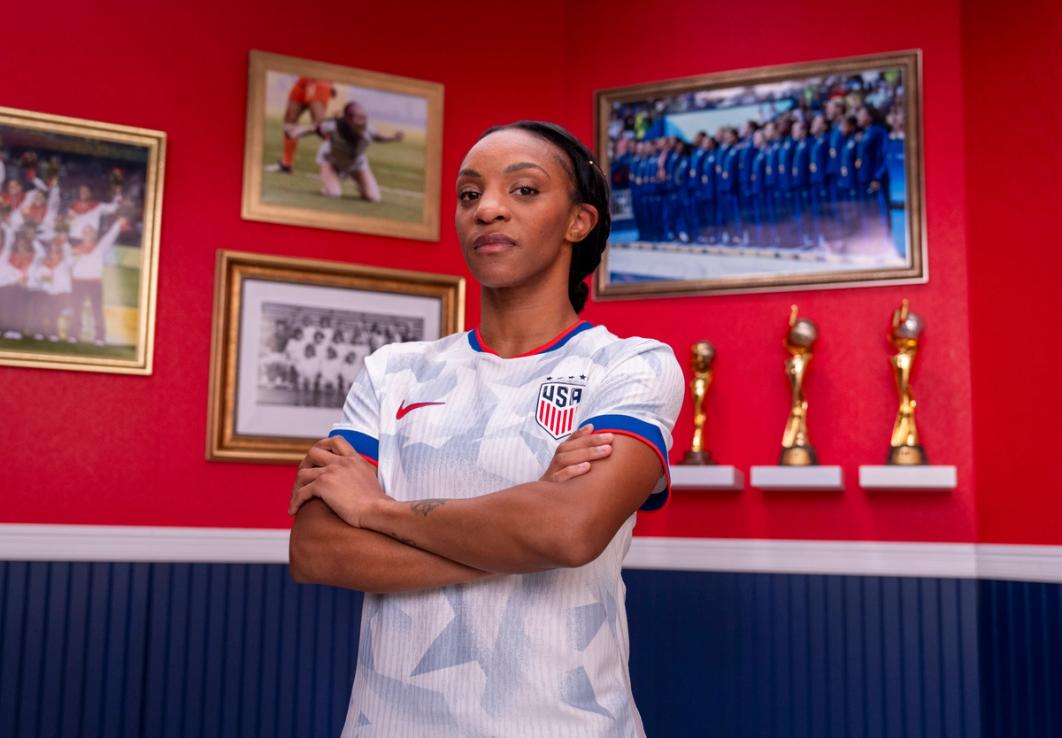 Crystal Dunn poses