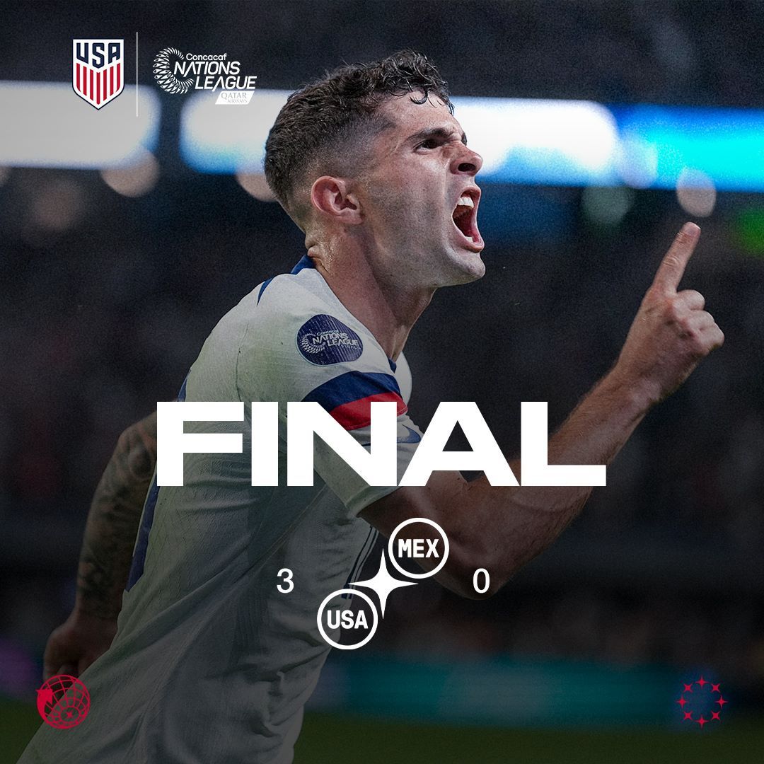 concacaf nations league semifinal usmnt 3 mexico 0 match report stats