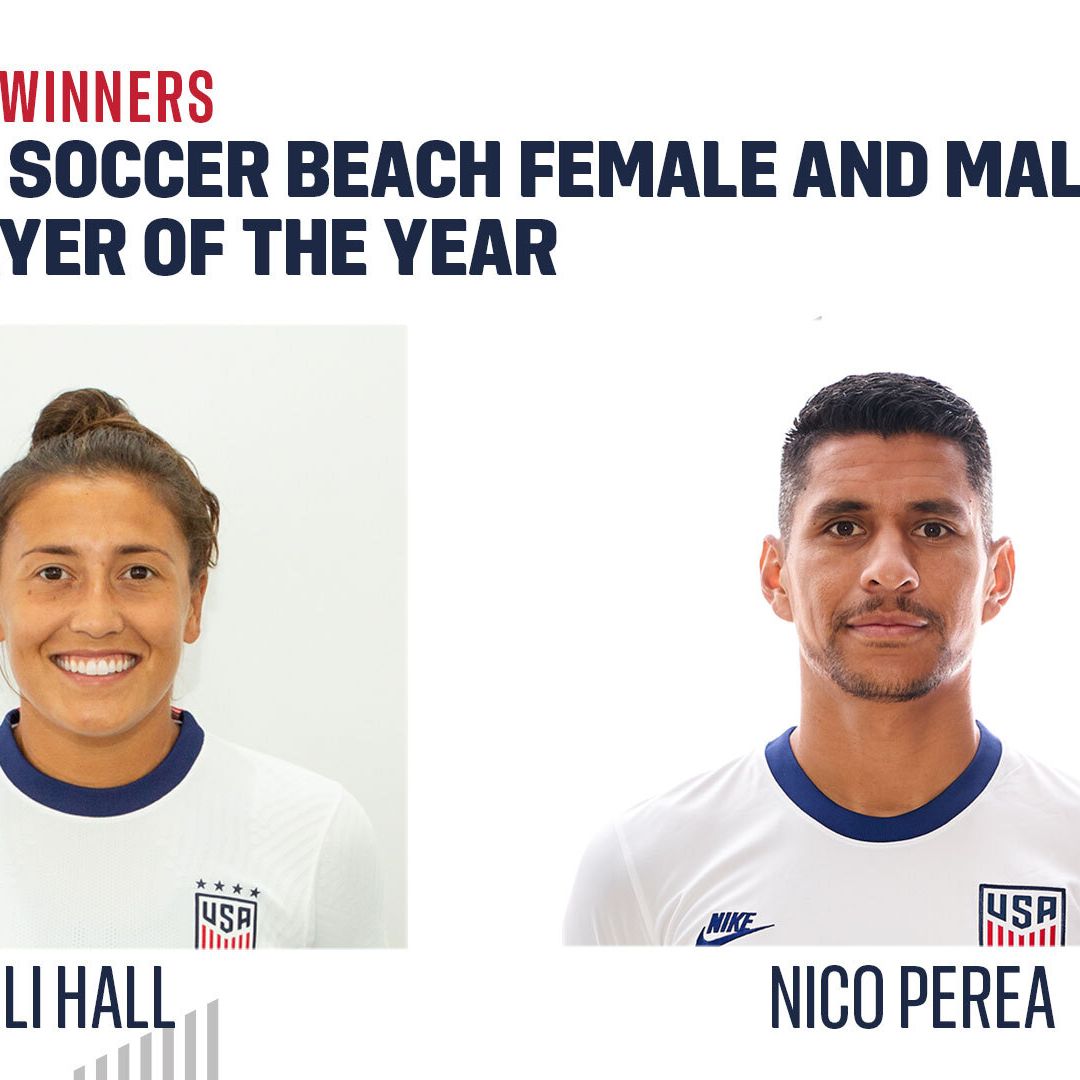 Ali Hall And Nico Perea Named 2022 US Soccer Beach Female And Male Players Of The Year