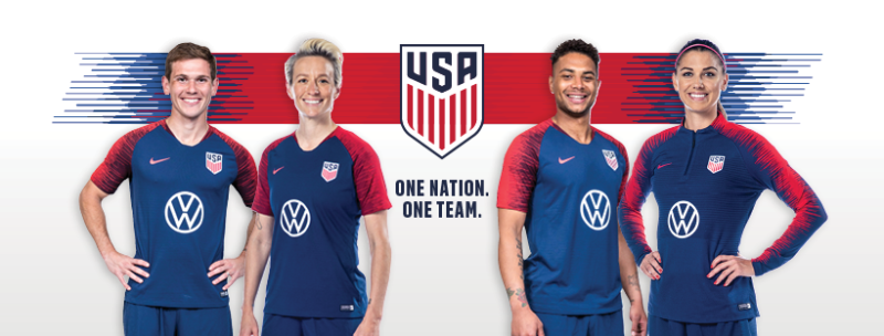 U.S. Soccer presenting partner Volkswagen training kits