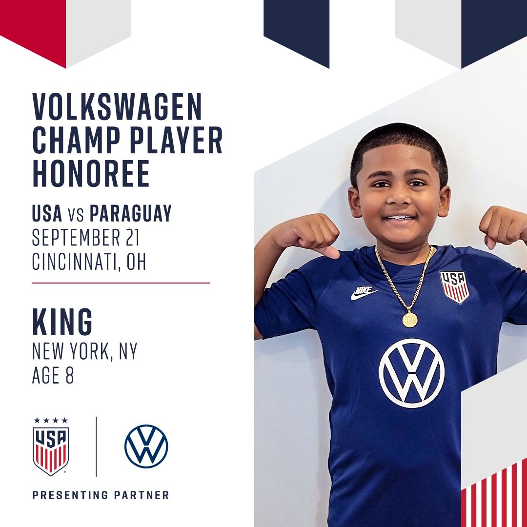 VW CHAMP Player Honoree King USWNT vs Paraguay