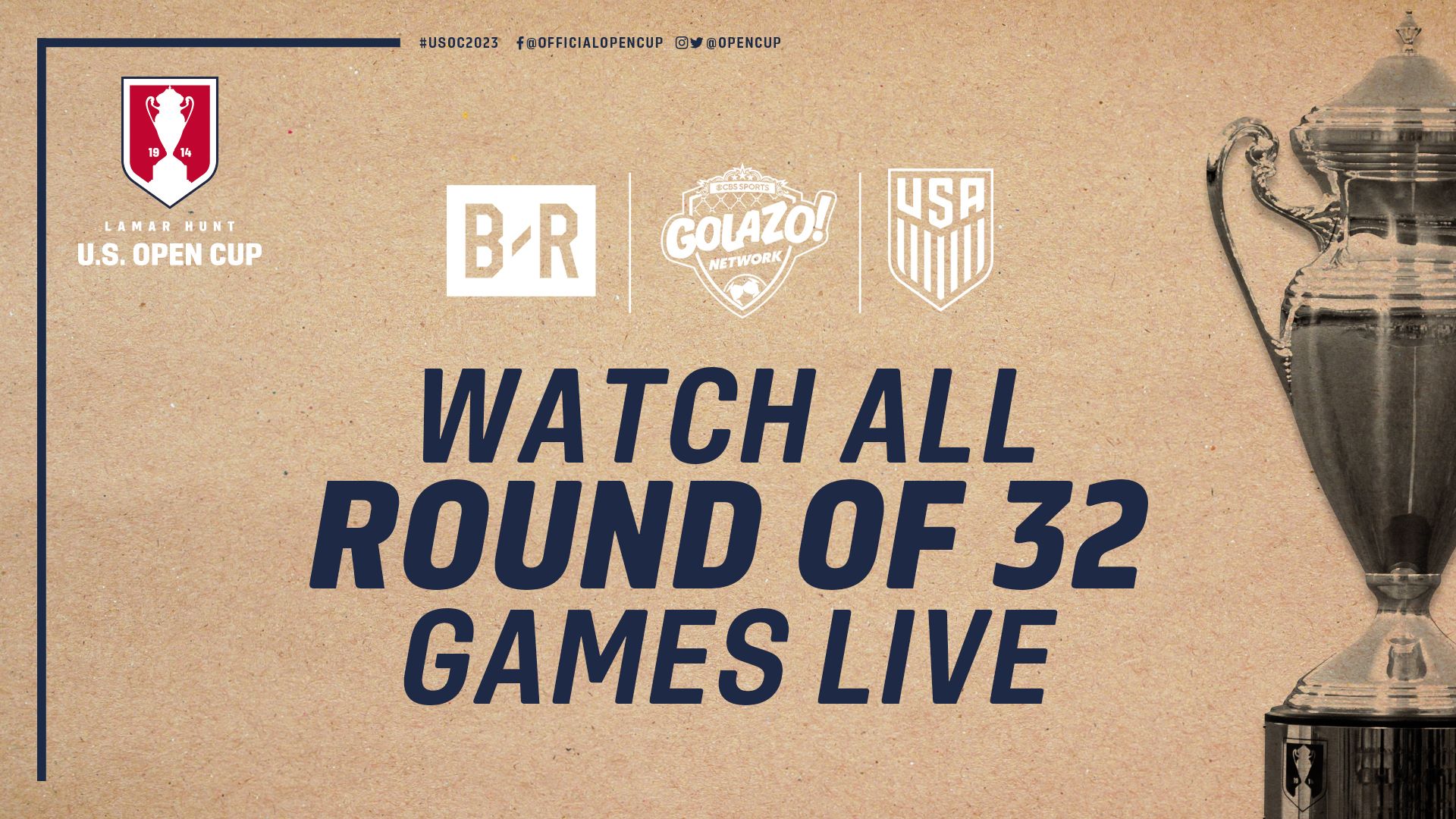 All 16 Games Of 2023 U.S. Open Cup Round Of 32 To Be Broadcast On B/R ...