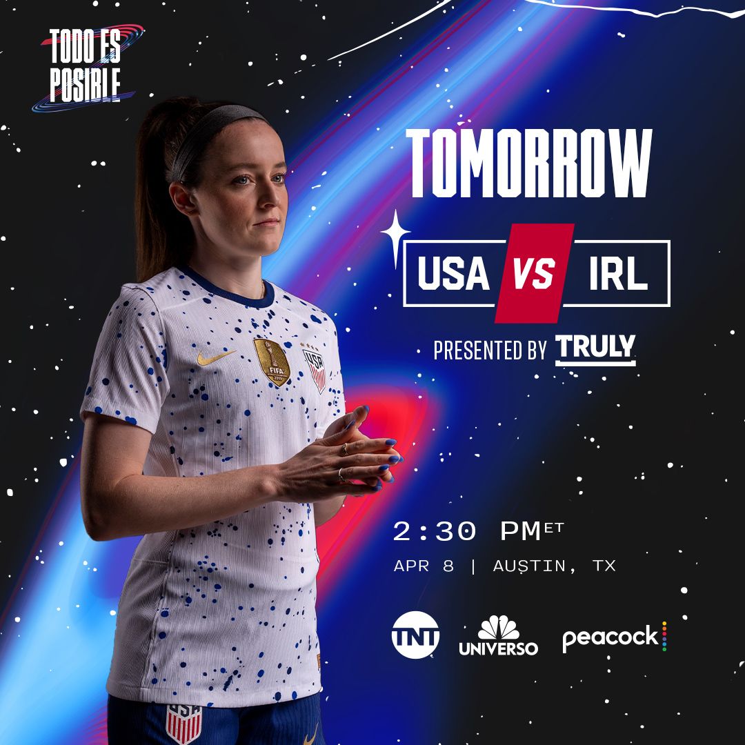 Intl Friendly presented by Truly USWNT vs Republic of Ireland Preview TV Channels Start Time