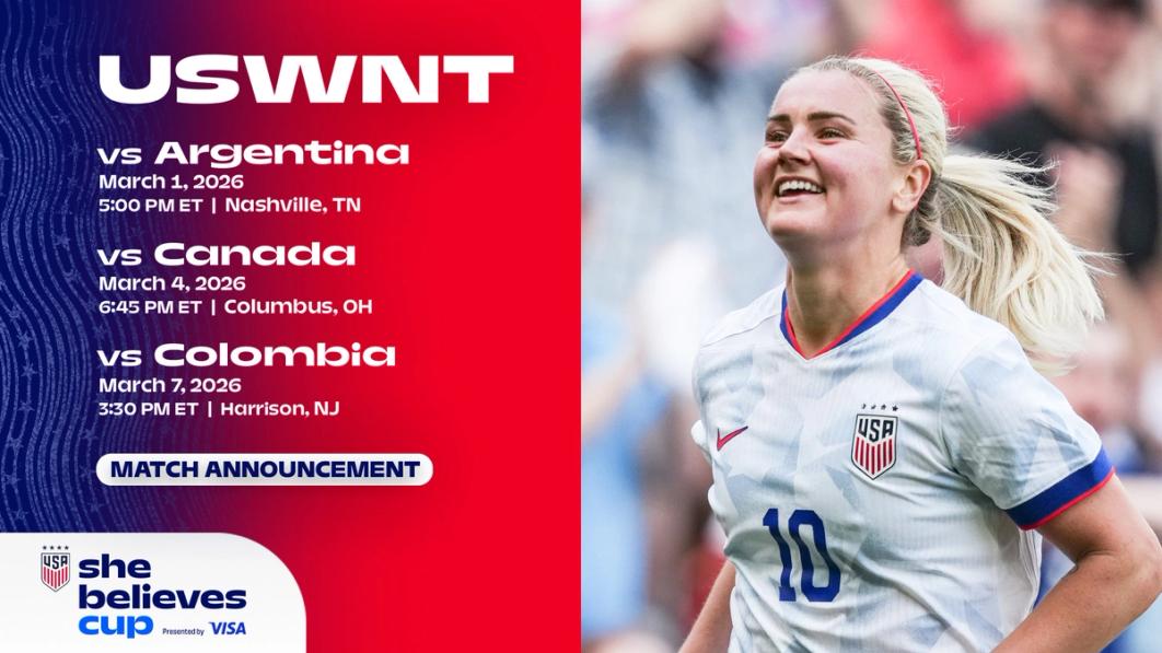 The 2026 Shebelieves Cup, Presented By Visa, Will Feature The USA, Argentina, Canada And Colombia