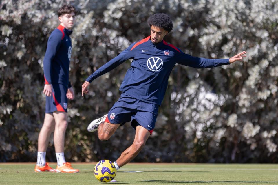 Jalen Neal at training with the US Mens National Team