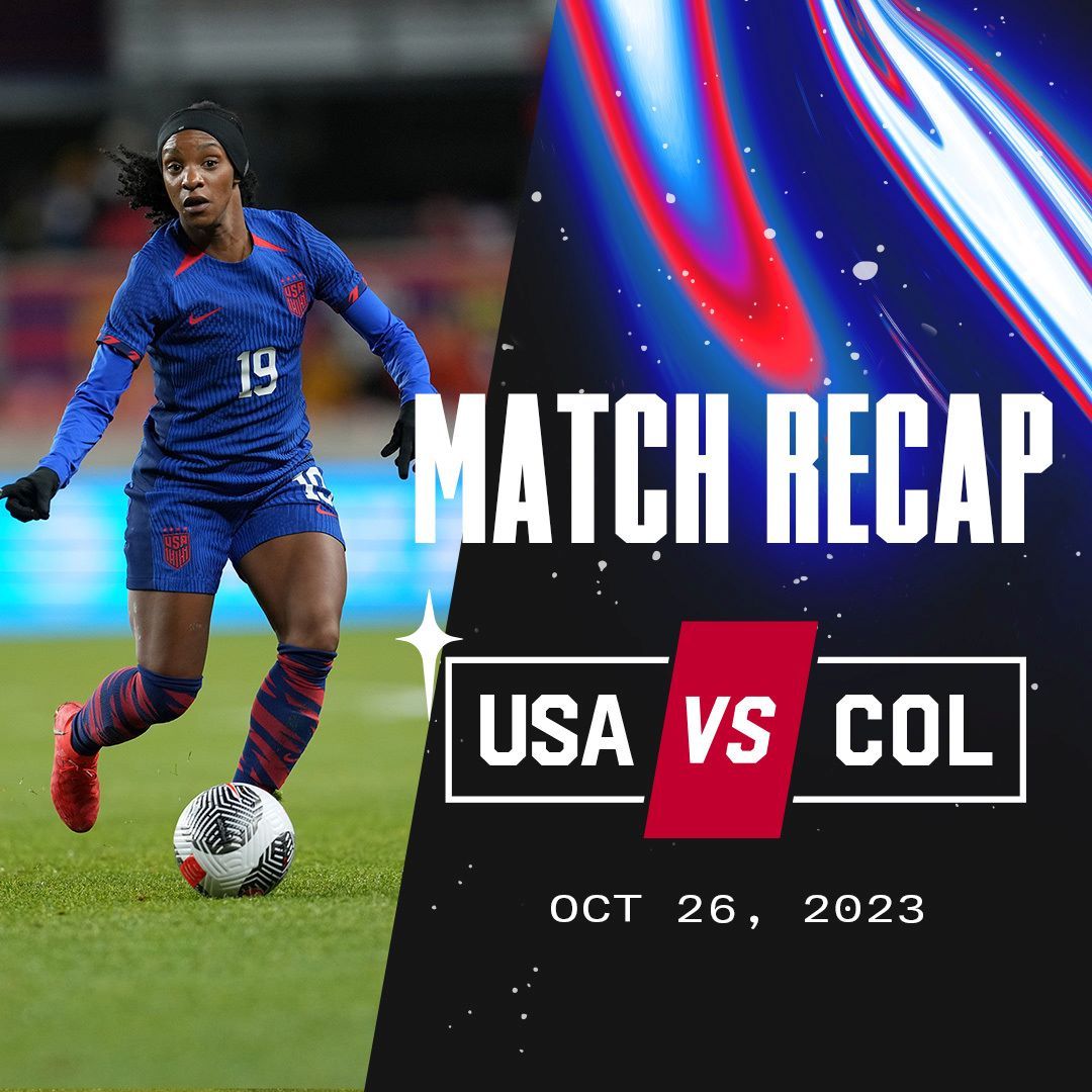 uswnt vs colombia 10 26 23 score highlights match recap goals stats