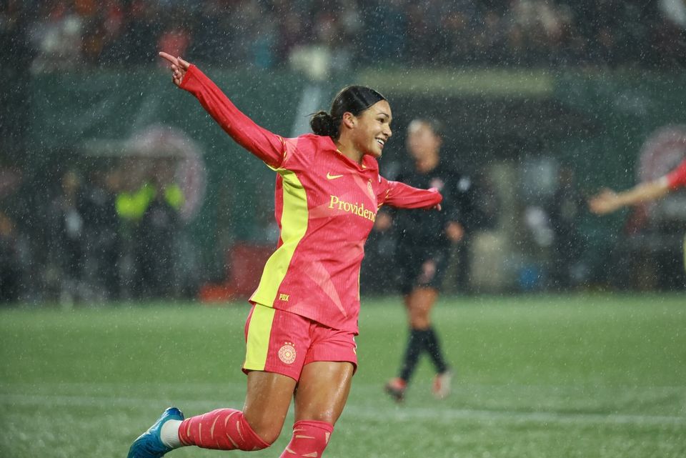 Sophia Smith celebrates on the field for the Portland Thorns​​​​‌﻿‍﻿​‍​‍‌‍﻿﻿‌﻿​‍‌‍‍‌‌‍‌﻿‌‍‍‌‌‍﻿‍​‍​‍​﻿‍‍​‍​‍‌﻿​﻿‌‍​‌‌‍﻿‍‌‍‍‌‌﻿‌​‌﻿‍‌​‍﻿‍‌‍‍‌‌‍﻿﻿​‍​‍​‍﻿​​‍​‍‌‍‍​‌﻿​‍‌‍‌‌‌‍‌‍​‍​‍​﻿‍‍​‍​‍‌‍‍​‌﻿‌​‌﻿‌​‌﻿​​‌﻿​﻿​﻿‍‍​‍﻿﻿​‍﻿﻿‌﻿‌‌‌﻿​﻿‌﻿​﻿‌‍‌‍​‍﻿‍‌﻿​﻿‌‍​‌‌‍﻿‍‌‍‍‌‌﻿‌​‌﻿‍‌​‍﻿‍‌﻿​﻿‌﻿‌​‌﻿‌‌‌‍‌​‌‍‍‌‌‍﻿﻿​‍﻿﻿‌‍‍‌‌‍﻿‍‌﻿‌​‌‍‌‌‌‍﻿‍‌﻿‌​​‍﻿﻿‌‍‌‌‌‍‌​‌‍‍‌‌﻿‌​​‍﻿﻿‌‍﻿‌‌‍﻿﻿‌‍‌​‌‍‌‌​﻿﻿‌‌﻿​​‌﻿​‍‌‍‌‌‌﻿​﻿‌‍‌‌‌‍﻿‍‌﻿‌​‌‍​‌‌﻿‌​‌‍‍‌‌‍﻿﻿‌‍﻿‍​﻿‍﻿‌‍‍‌‌‍‌​​﻿﻿‌‌‍​‌‌‍‌​​﻿‌​‌‍‌​‌‍‌‌‌‍‌‍​﻿‌‌​﻿‌‌​‍﻿‌​﻿​﻿​﻿‌‌​﻿‌​‌‍​‌​‍﻿‌​﻿‌​‌‍​﻿​﻿‌​​﻿‌﻿​‍﻿‌‌‍​‌‌‍​‌​﻿‌﻿​﻿‍‌​‍﻿‌​﻿‌‌‌‍​﻿​﻿‌‌​﻿​‌​﻿‍​​﻿​​​﻿​﻿​﻿‍​‌‍‌‍​﻿​​​﻿‍​​﻿‍‌​﻿‍﻿‌﻿‌​‌﻿‍‌‌﻿​​‌‍‌‌​﻿﻿‌‌﻿​﻿‌﻿‌​‌‍﻿﻿‌﻿​‍‌﻿‍‌​﻿‍﻿‌﻿​​‌‍​‌‌﻿‌​‌‍‍​​﻿﻿‌‌‍​﻿‌‍﻿﻿‌‍﻿‍‌﻿‌​‌‍‌‌‌‍﻿‍‌﻿‌​​‍‌‌​﻿‌‌‌​​‍‌‌﻿﻿‌‍‍﻿‌‍‌‌‌﻿‍‌​‍‌‌​﻿​﻿‌​‌​​‍‌‌​﻿​﻿‌​‌​​‍‌‌​﻿​‍​﻿​‍‌‍‌‍​﻿‌‍‌‍‌​‌‍​‌​﻿‌‍​﻿‍​​﻿‌​‌‍‌‌‌‍‌‌​﻿‌‍‌‍‌‌​﻿​‌​‍‌‌​﻿​‍​﻿​‍​‍‌‌​﻿‌‌‌​‌​​‍﻿‍‌‍‍‌‌‍﻿‌‌‍​‌‌‍‌﻿‌‍‌‌‌​﻿‌‌‍﻿﻿‌‍​‍‌‍‍‌‌‍﻿​‌‍‌‌​‍﻿‍‌‍​‌‌‍﻿​‌﻿‌​​﻿﻿﻿‌‍​‍‌‍​‌‌﻿​﻿‌‍‌‌‌‌‌‌‌﻿​‍‌‍﻿​​﻿﻿‌‌‍‍​‌﻿‌​‌﻿‌​‌﻿​​‌﻿​﻿​‍‌‌​﻿​﻿‌​​‌​‍‌‌​﻿​‍‌​‌‍​‍‌‌​﻿​‍‌​‌‍‌﻿‌‌‌﻿​﻿‌﻿​﻿‌‍‌‍​‍﻿‍‌﻿​﻿‌‍​‌‌‍﻿‍‌‍‍‌‌﻿‌​‌﻿‍‌​‍﻿‍‌﻿​﻿‌﻿‌​‌﻿‌‌‌‍‌​‌‍‍‌‌‍﻿﻿​‍‌‍‌‍‍‌‌‍‌​​﻿﻿‌‌‍​‌‌‍‌​​﻿‌​‌‍‌​‌‍‌‌‌‍‌‍​﻿‌‌​﻿‌‌​‍﻿‌​﻿​﻿​﻿‌‌​﻿‌​‌‍​‌​‍﻿‌​﻿‌​‌‍​﻿​﻿‌​​﻿‌﻿​‍﻿‌‌‍​‌‌‍​‌​﻿‌﻿​﻿‍‌​‍﻿‌​﻿‌‌‌‍​﻿​﻿‌‌​﻿​‌​﻿‍​​﻿​​​﻿​﻿​﻿‍​‌‍‌‍​﻿​​​﻿‍​​﻿‍‌​‍‌‍‌﻿‌​‌﻿‍‌‌﻿​​‌‍‌‌​﻿﻿‌‌﻿​﻿‌﻿‌​‌‍﻿﻿‌﻿​‍‌﻿‍‌​‍‌‍‌﻿​​‌‍​‌‌﻿‌​‌‍‍​​﻿﻿‌‌‍​﻿‌‍﻿﻿‌‍﻿‍‌﻿‌​‌‍‌‌‌‍﻿‍‌﻿‌​​‍‌‌​﻿‌‌‌​​‍‌‌﻿﻿‌‍‍﻿‌‍‌‌‌﻿‍‌​‍‌‌​﻿​﻿‌​‌​​‍‌‌​﻿​﻿‌​‌​​‍‌‌​﻿​‍​﻿​‍‌‍‌‍​﻿‌‍‌‍‌​‌‍​‌​﻿‌‍​﻿‍​​﻿‌​‌‍‌‌‌‍‌‌​﻿‌‍‌‍‌‌​﻿​‌​‍‌‌​﻿​‍​﻿​‍​‍‌‌​﻿‌‌‌​‌​​‍﻿‍‌‍‍‌‌‍﻿‌‌‍​‌‌‍‌﻿‌‍‌‌‌​﻿‌‌‍﻿﻿‌‍​‍‌‍‍‌‌‍﻿​‌‍‌‌​‍﻿‍‌‍​‌‌‍﻿​‌﻿‌​​‍​‍‌﻿﻿‌