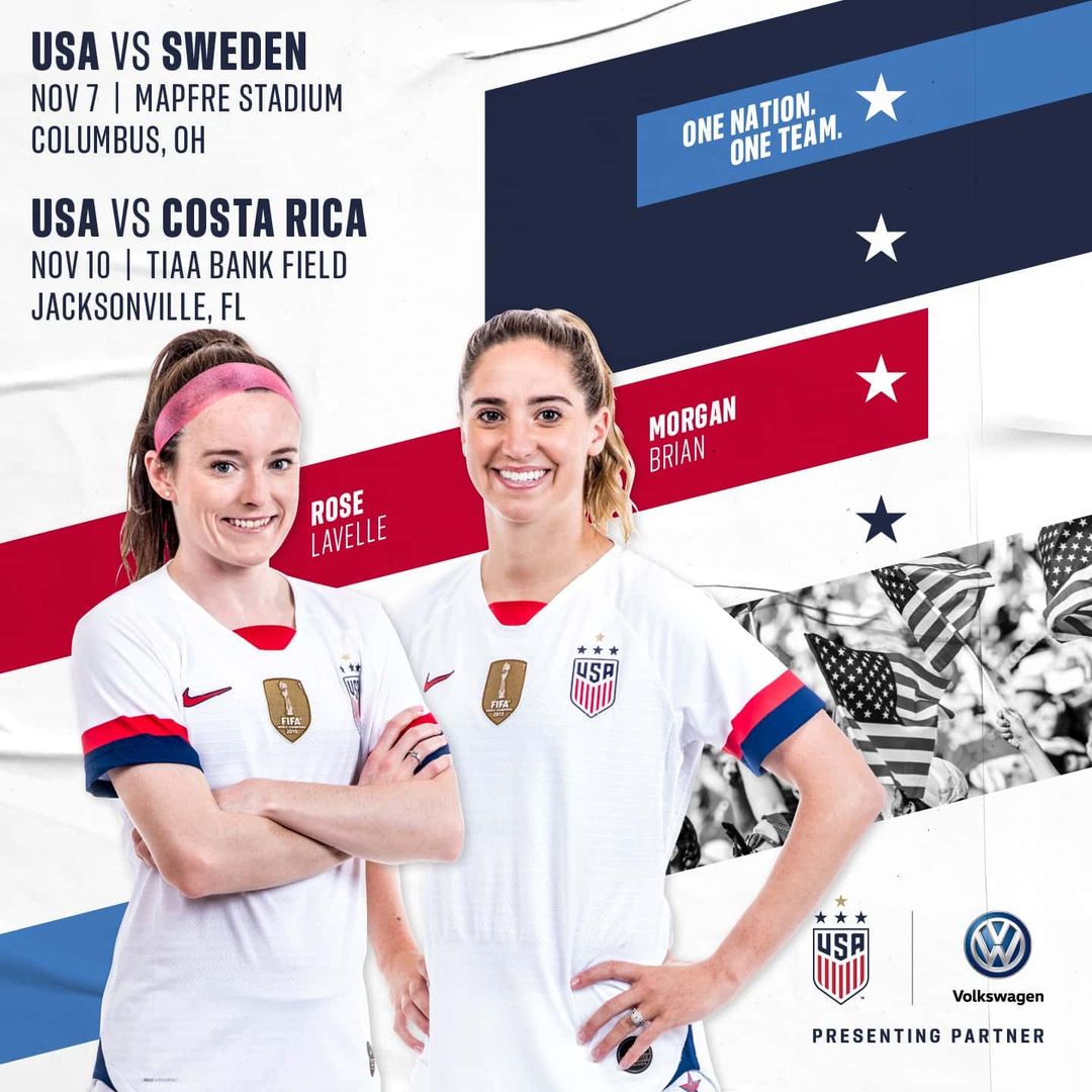 USWNT To Finish Historic 2019 Against Sweden On Nov. 7 And Costa Rica On Nov. 10