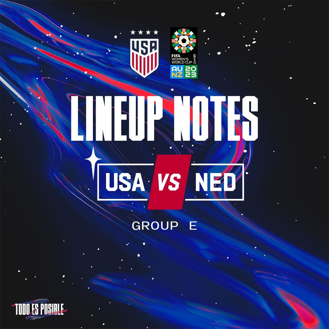 FIFA Womens World Cup 2023 USWNT vs Netherlands Starting XI Lineup Notes TV Channel Start Time
