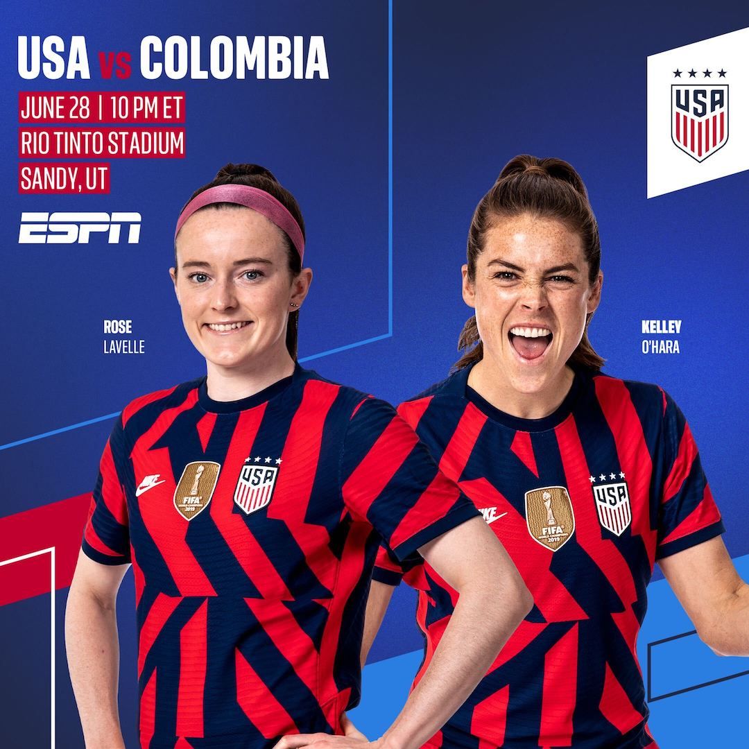 International Friendly USWNT vs Colombia 6 28 22 Preview TV Channels Start Time Standings