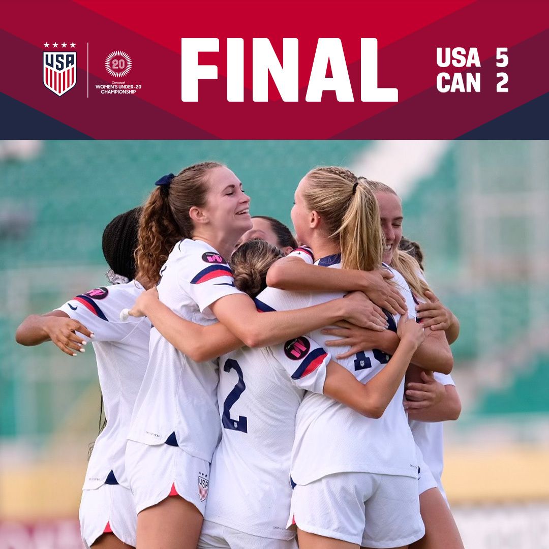 2023 concacaf womens u 20 championship usa 5 canada 2 match report stats standings