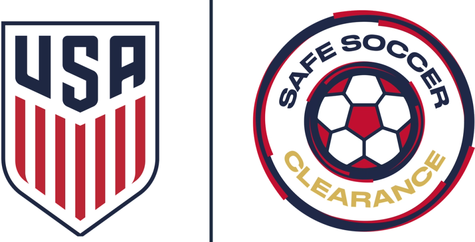 us soccer crest and safe soccer logo