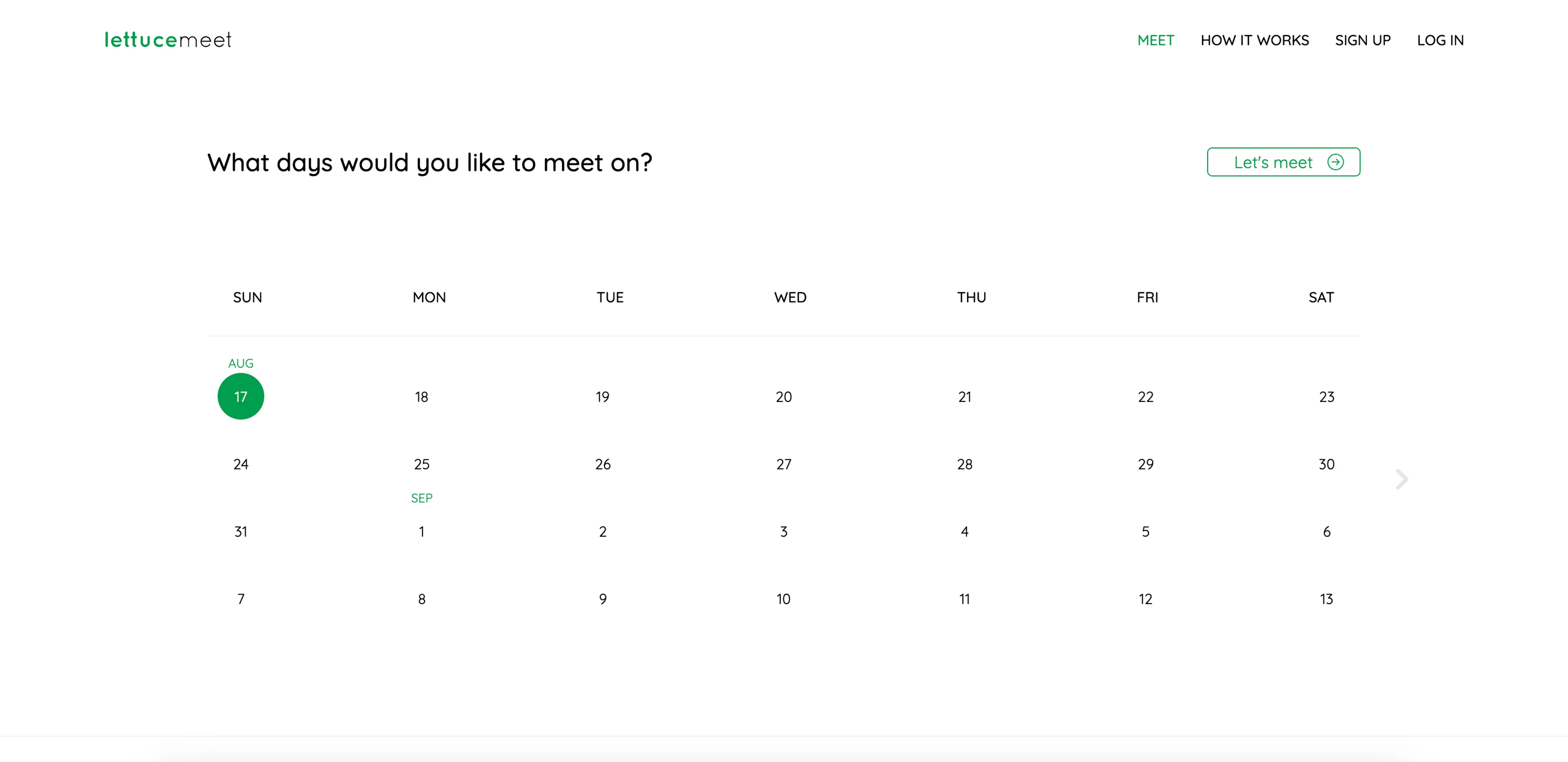 LettuceMeet Website