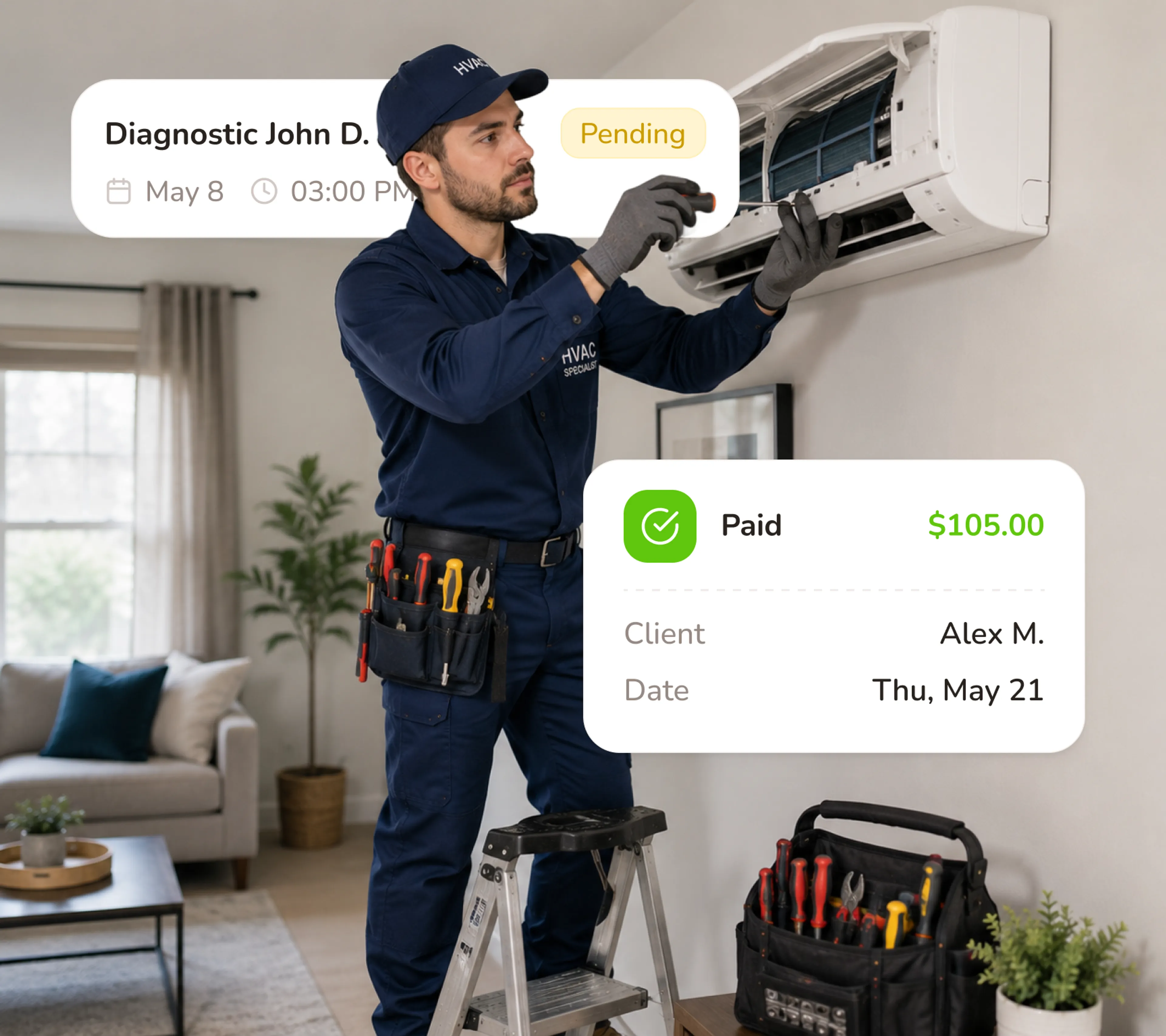 Collect a deposit before you ever leave the shop