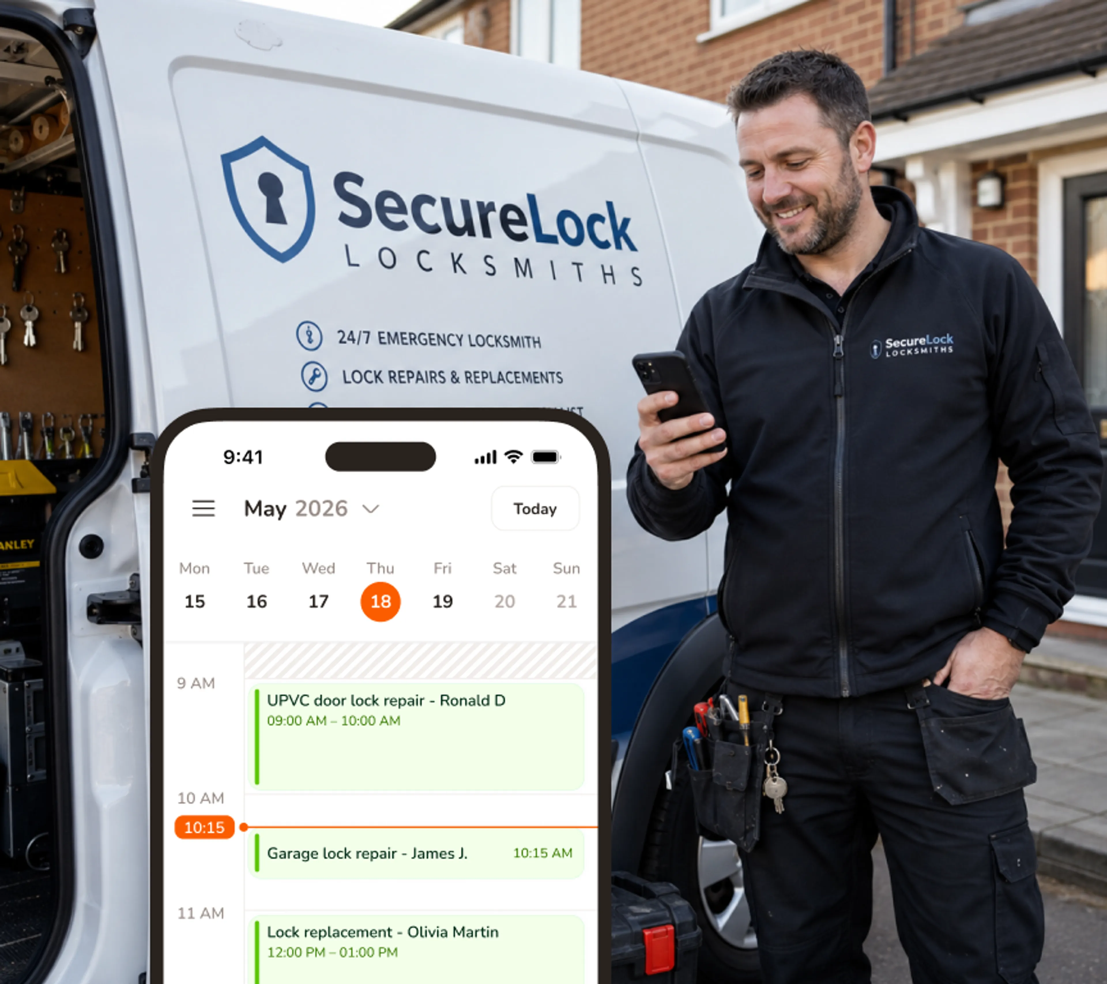 Everything on your phone - because your office is the van