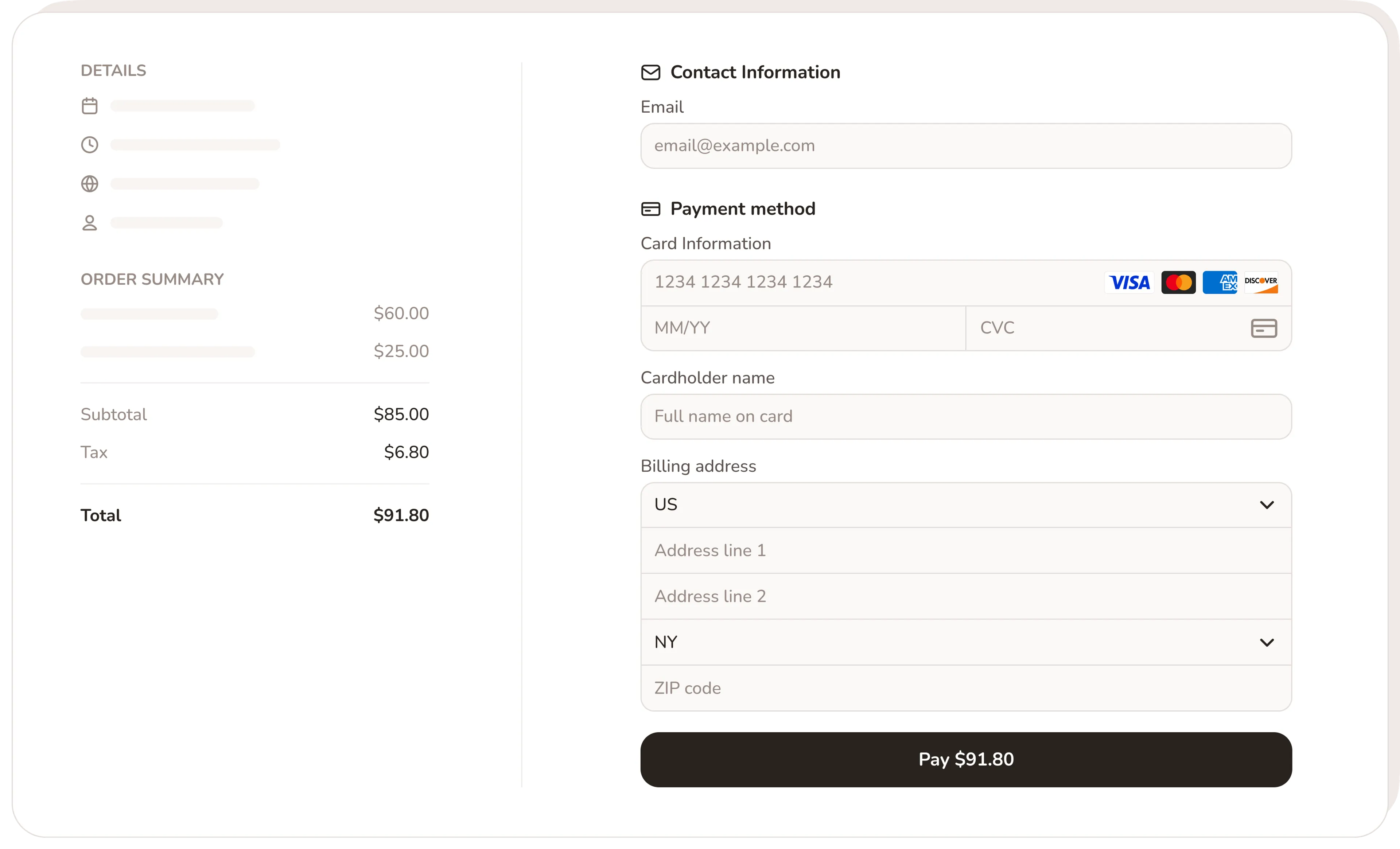calday booking page