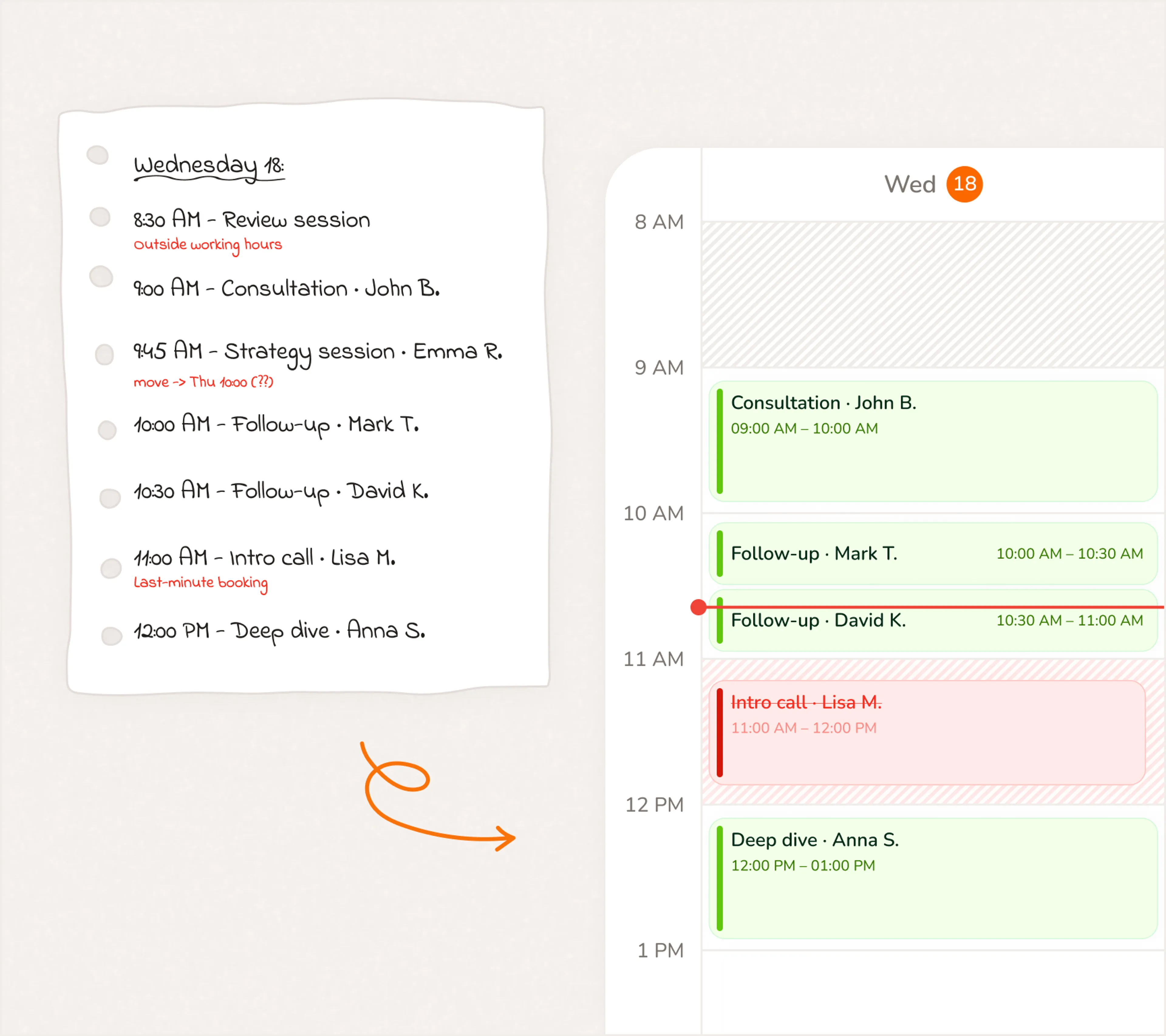 Online scheduling that runs itself