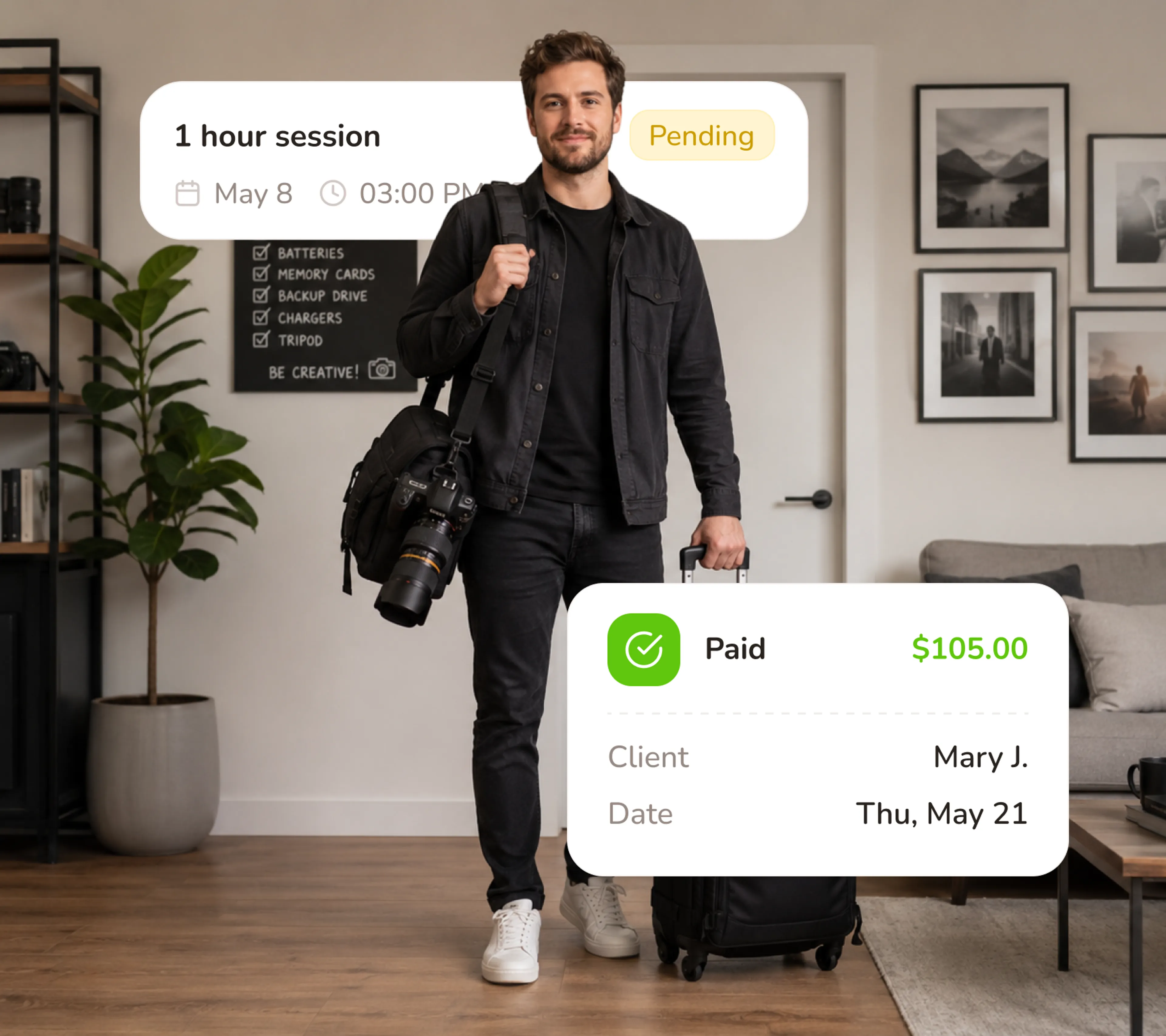 Retainer paid before you pack your bag