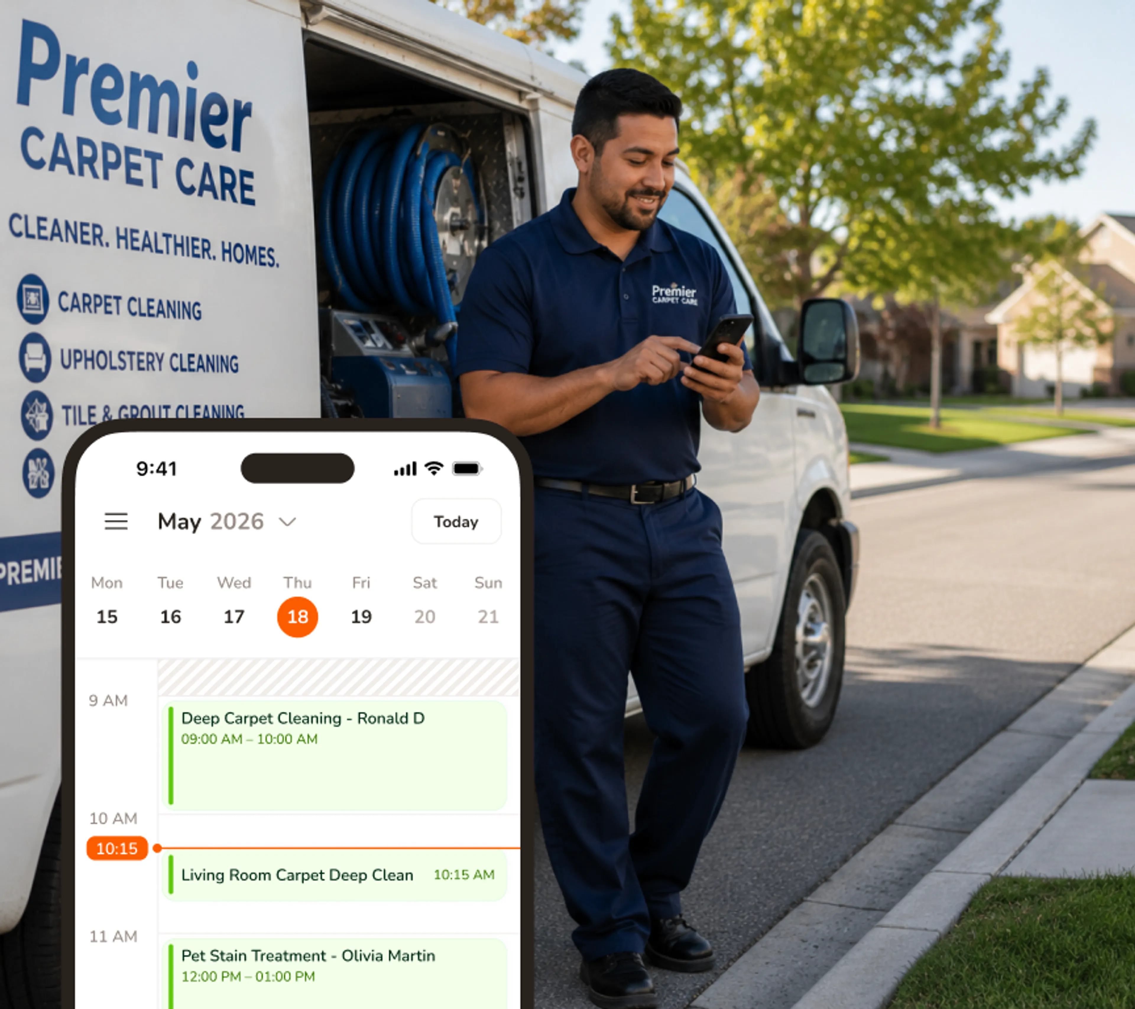 Your booking page works while you're on the job