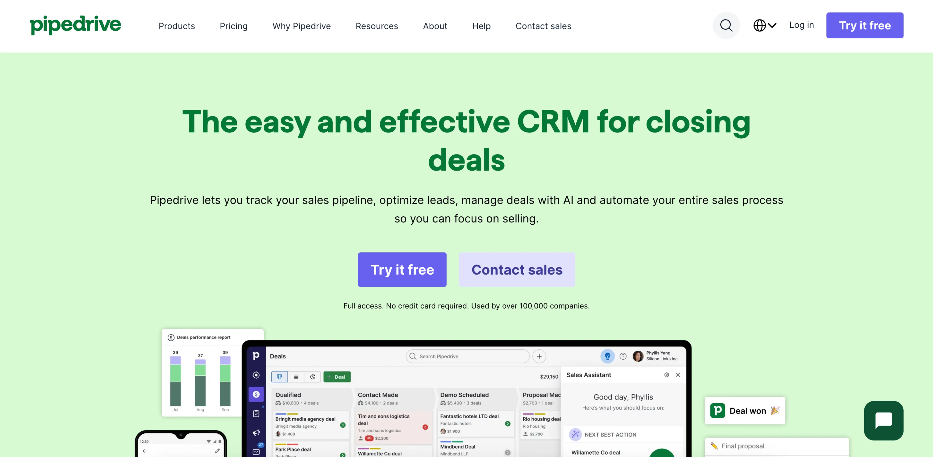 Pipedrive Website