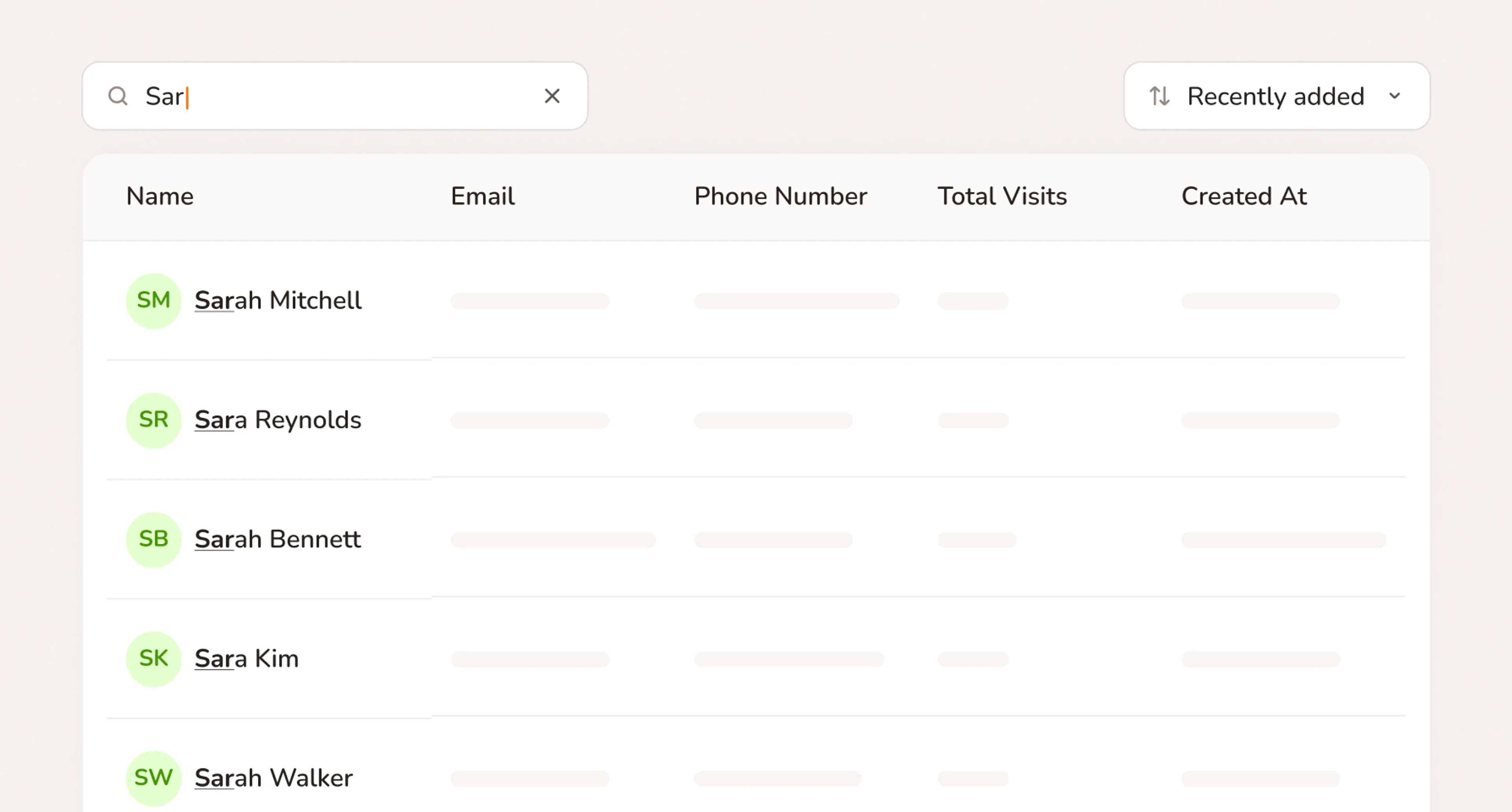 Find any client instantly