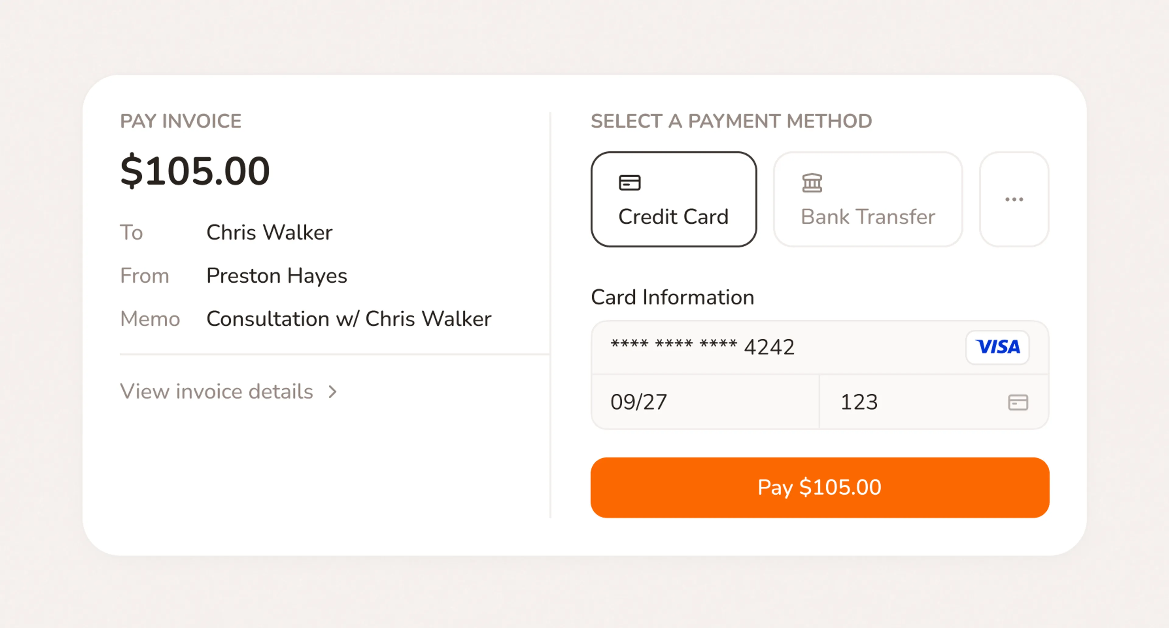 Collect the full amount upfront