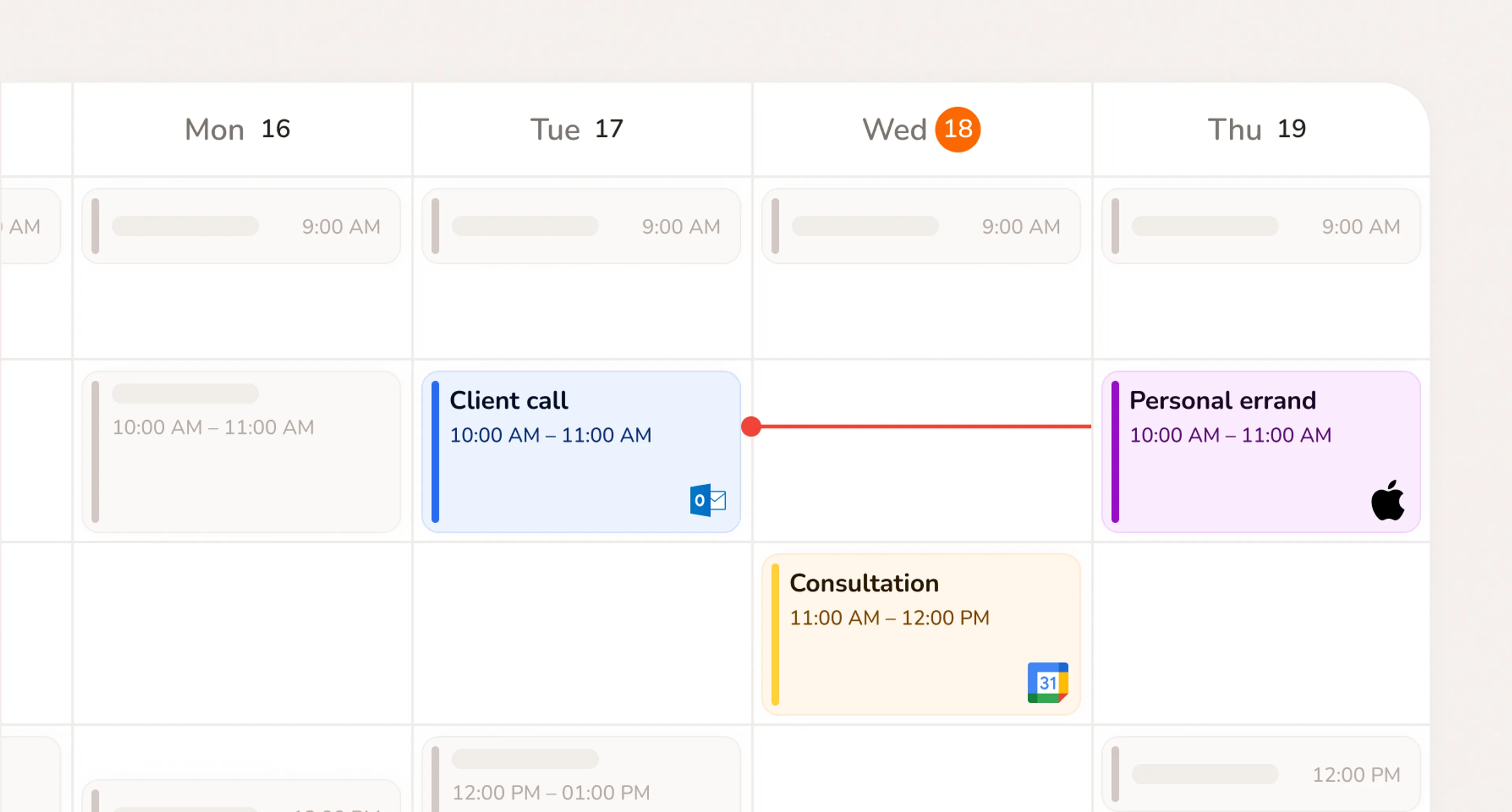 Your personal calendars, connected