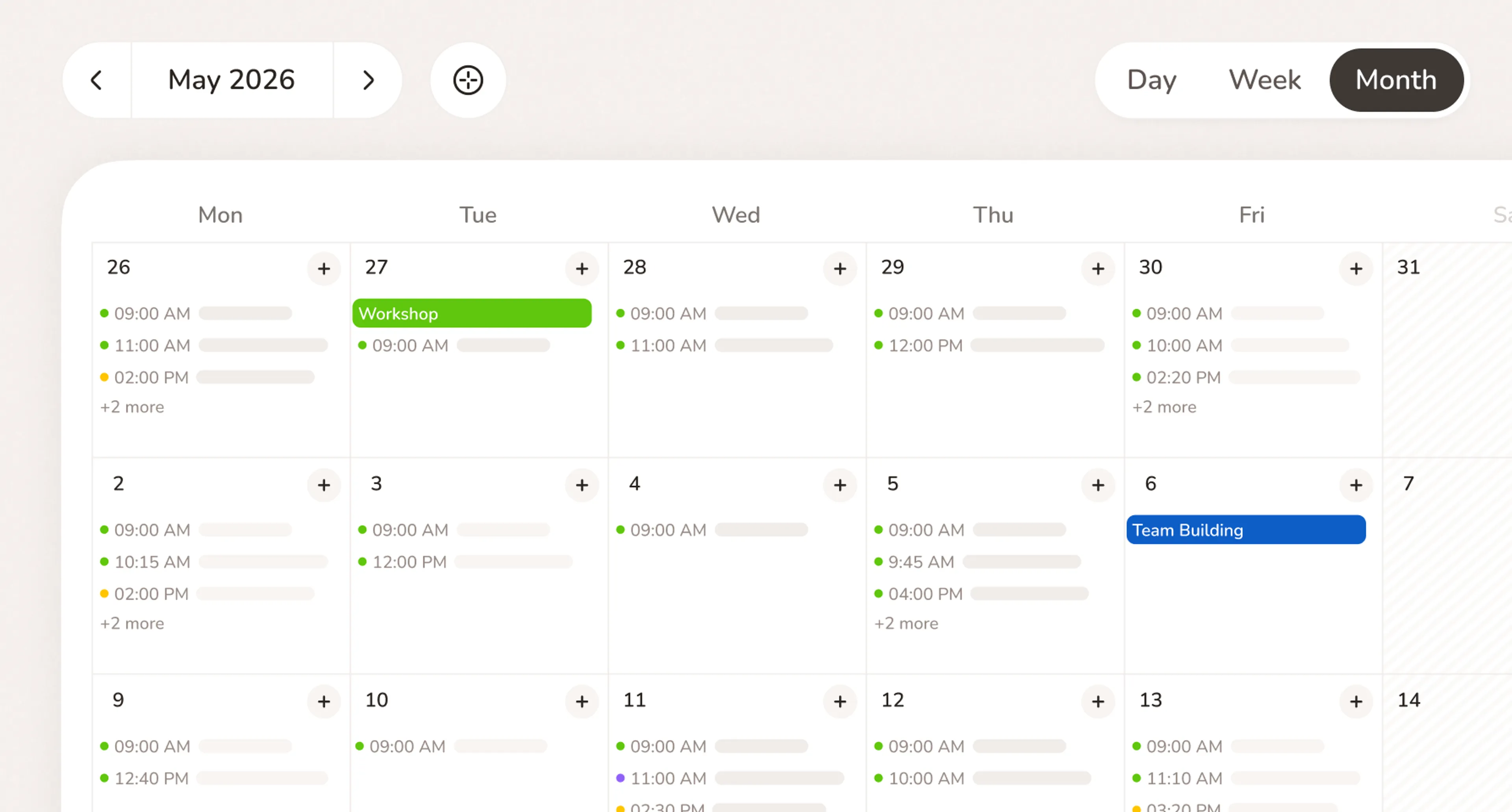 Day, week, or month