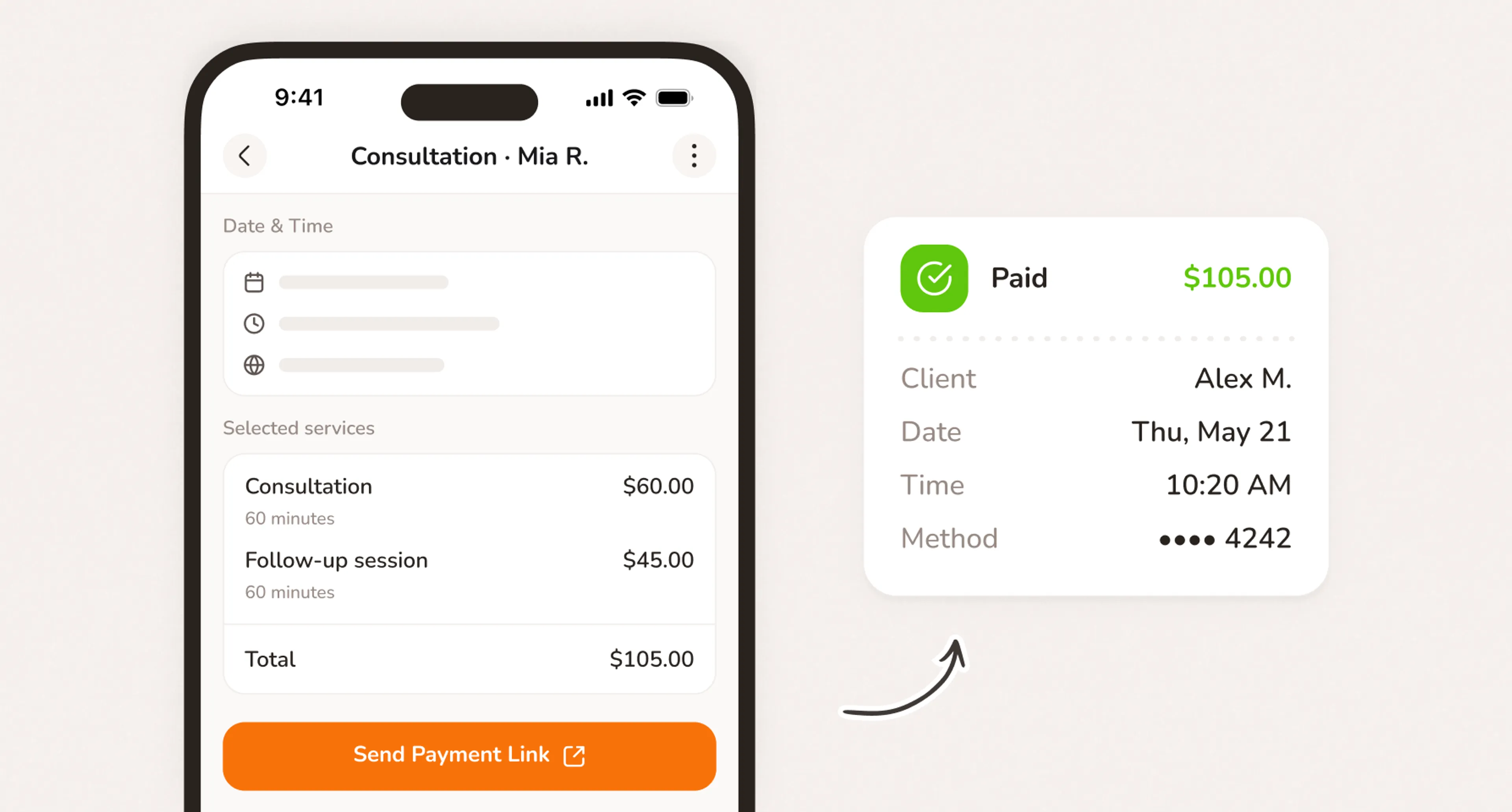 Booked & deposit collected