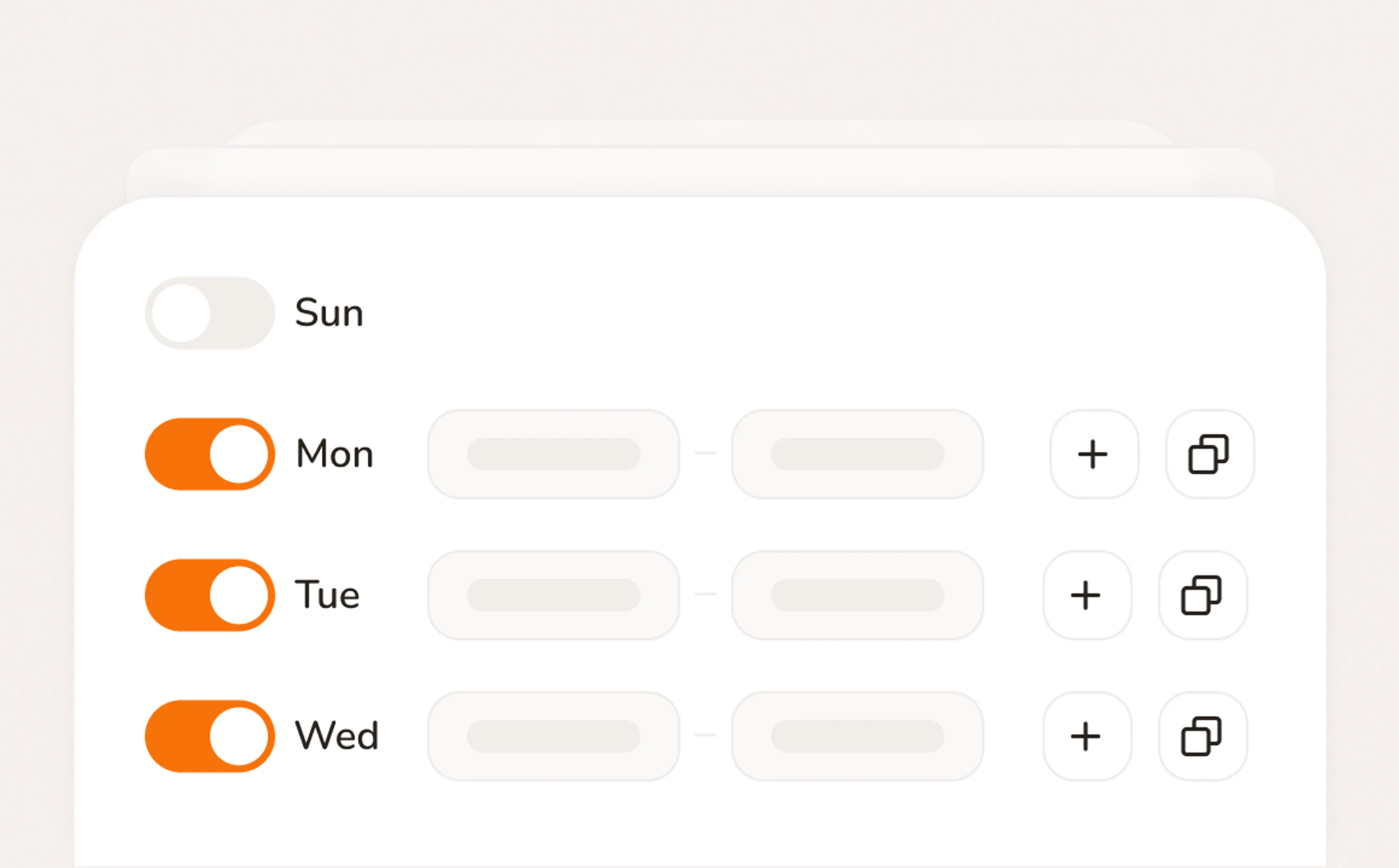 Setup Schedule