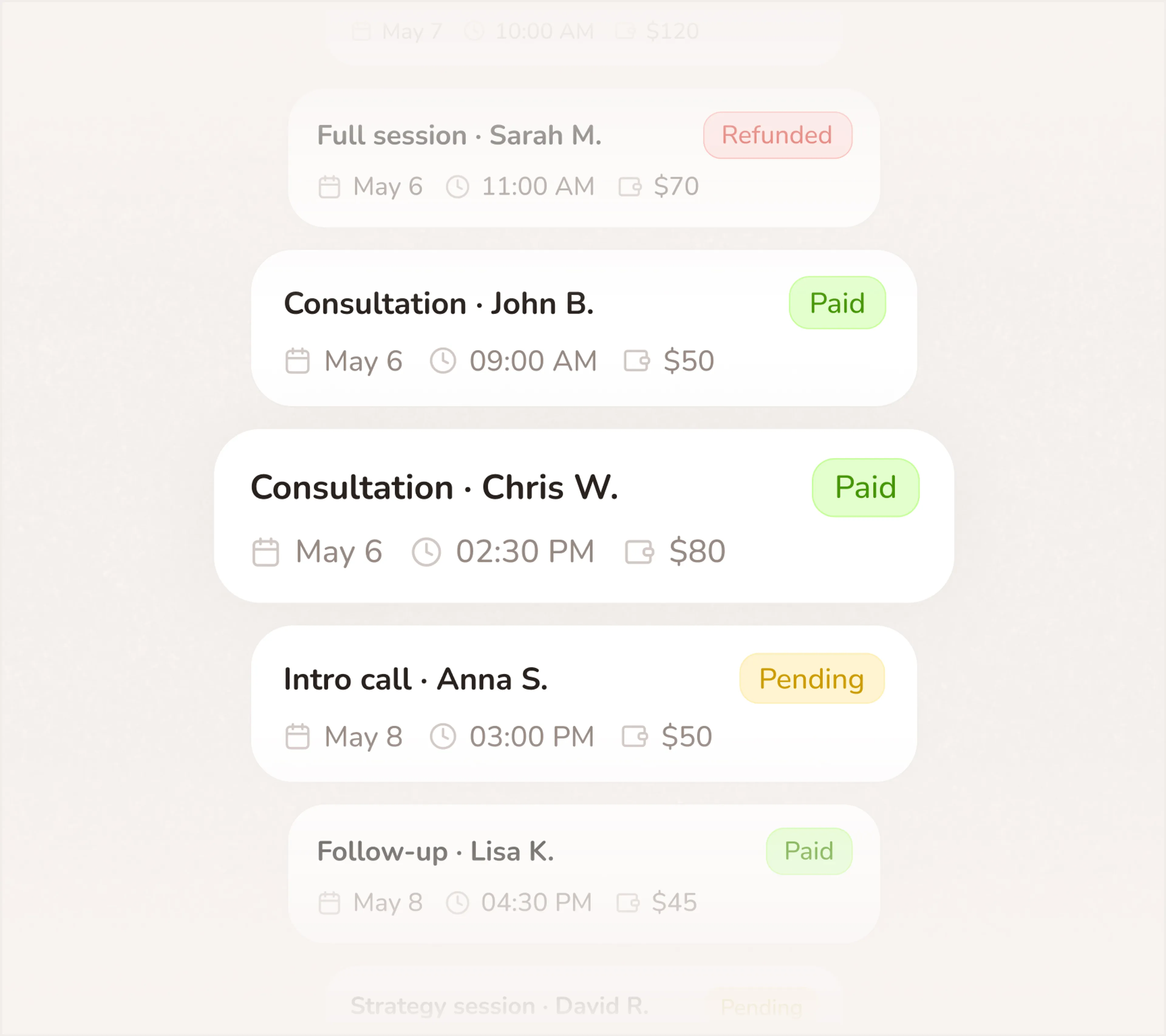 Online payments built into every booking