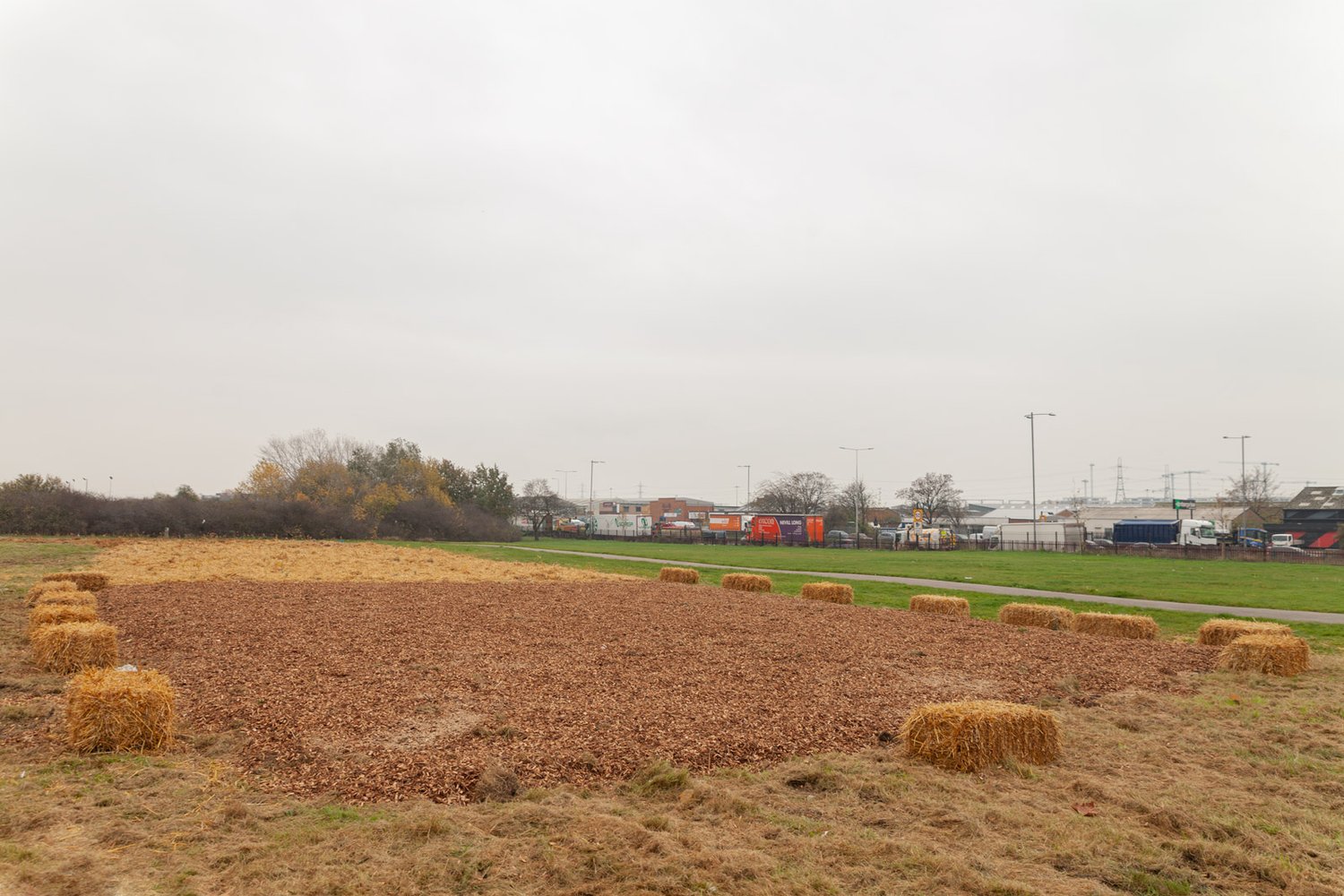 an open field of dirt