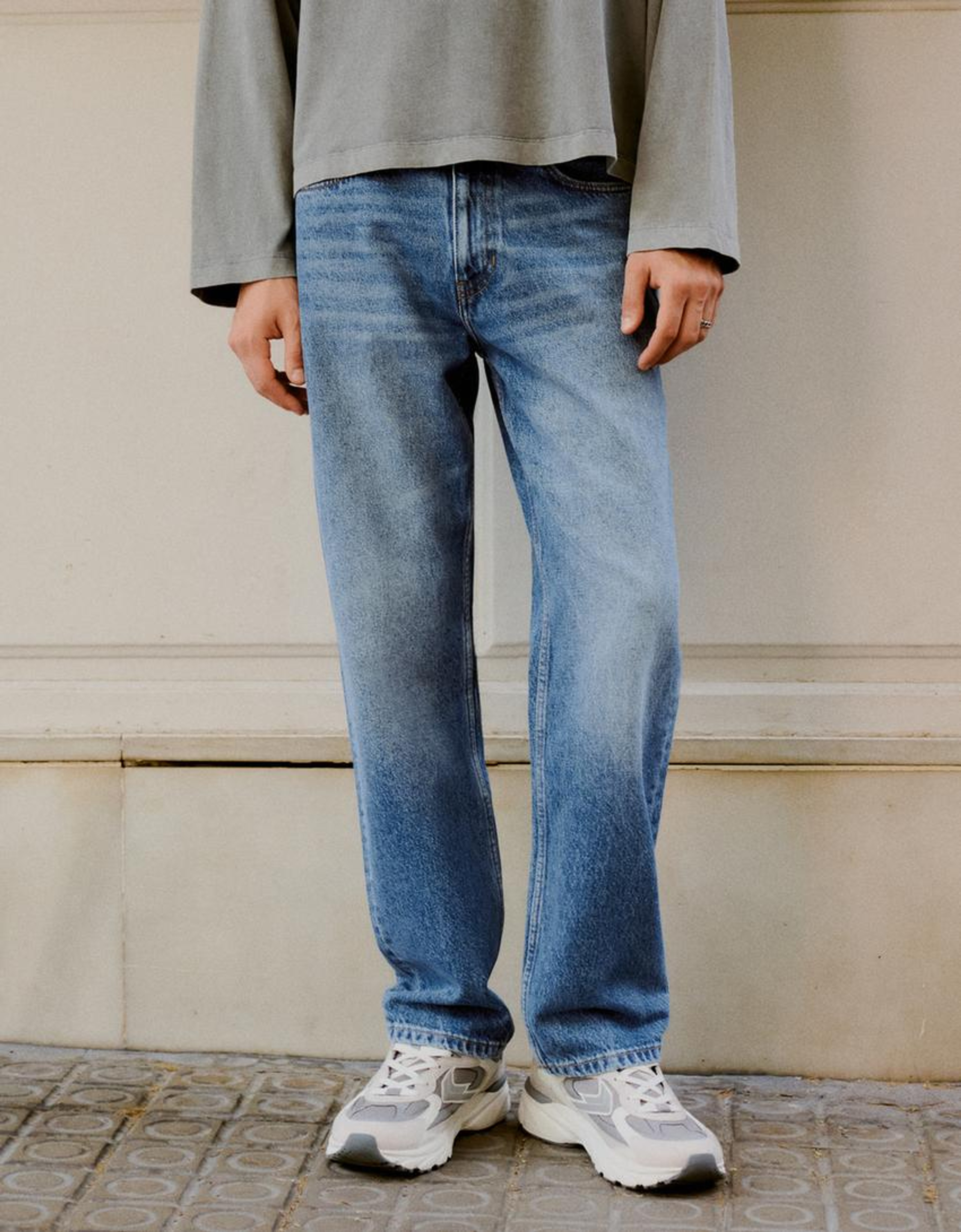 straight-leg jeans