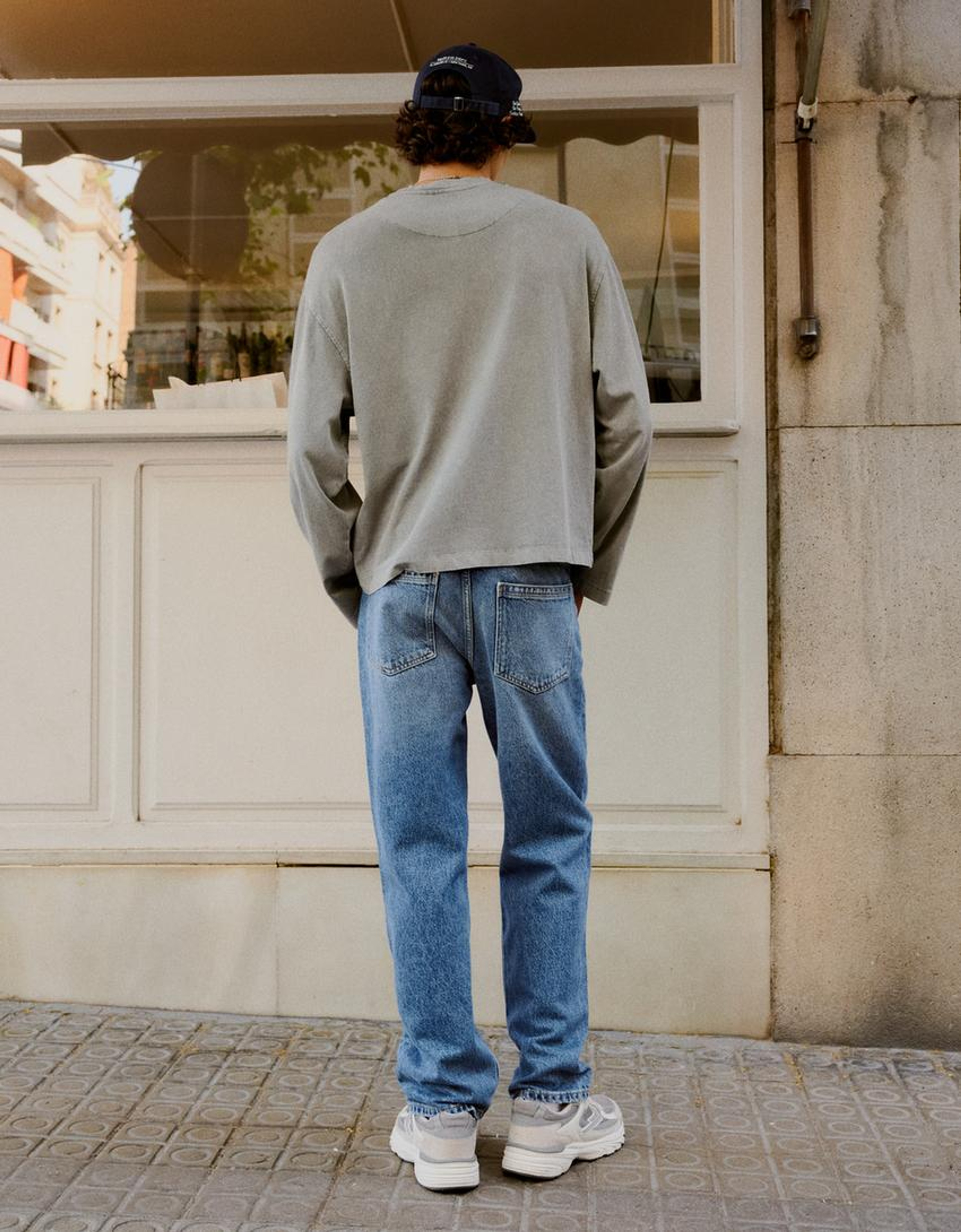 straight-leg jeans