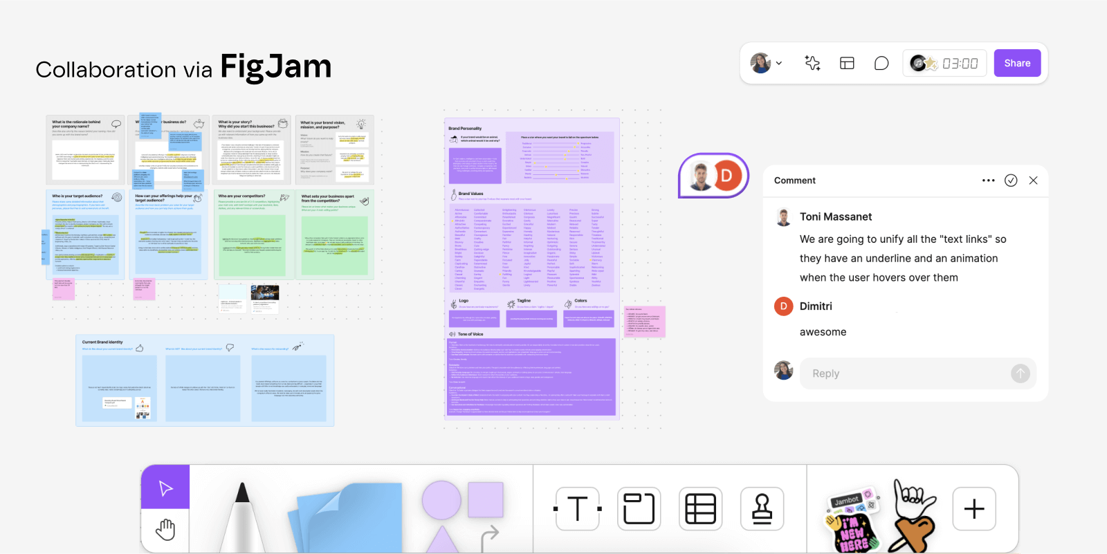 Collaboration with startup teams via FigJam